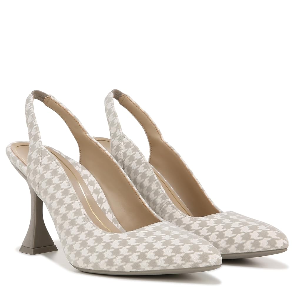 Vionic Adalena Women's Slingback Heeled Dress Shoe - Marshmellow Houndstooth