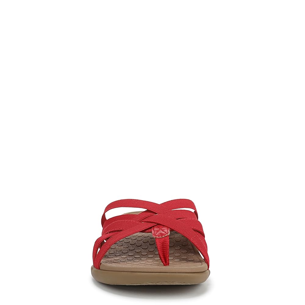 Vionic Tia Women's Sandal - Women's Stretchy Gore Orthotic Arch Support Sandal - Red