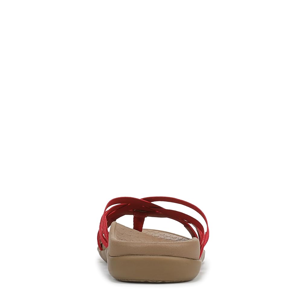 Vionic Tia Women's Sandal - Women's Stretchy Gore Orthotic Arch Support Sandal - Red
