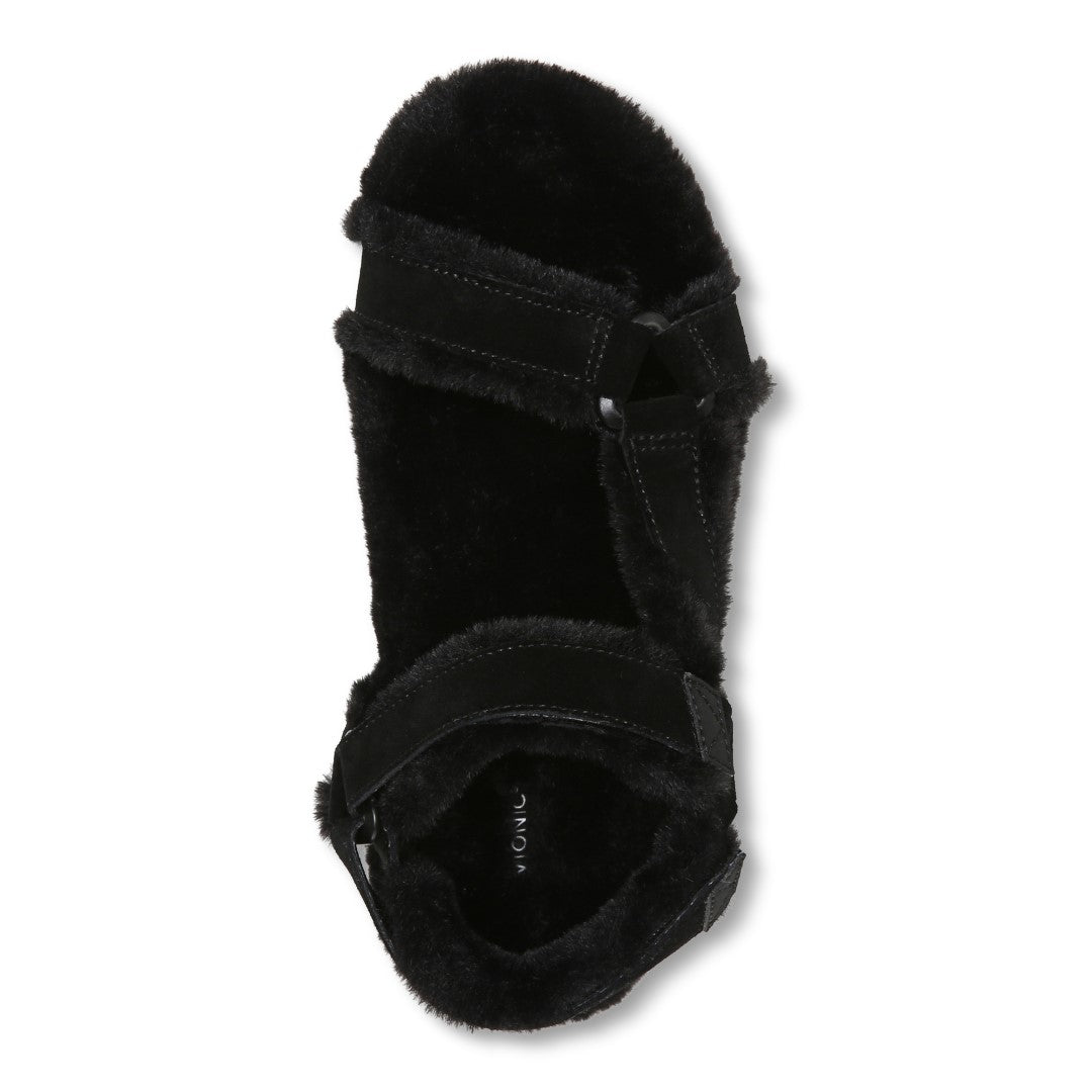 Vionic Viva Womens Slipper Casual - Black Suede Shrl - Top
