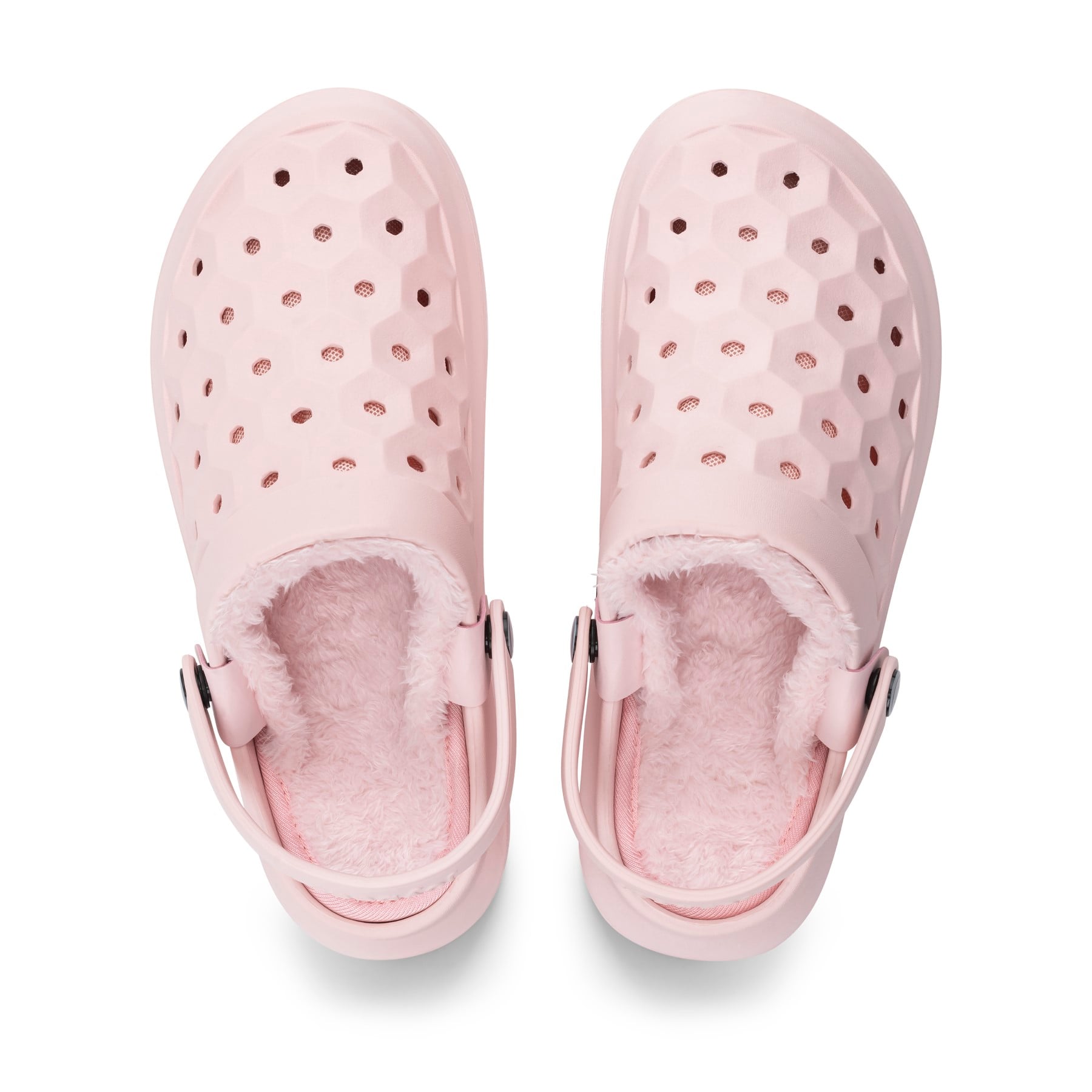 Joybees Varsity Lined Clog - Unisex - Comfy Clog with Arch Support -  Varsity Lined Clog  Adult Pastel Pink/Pastel Pink Pp Top Down View