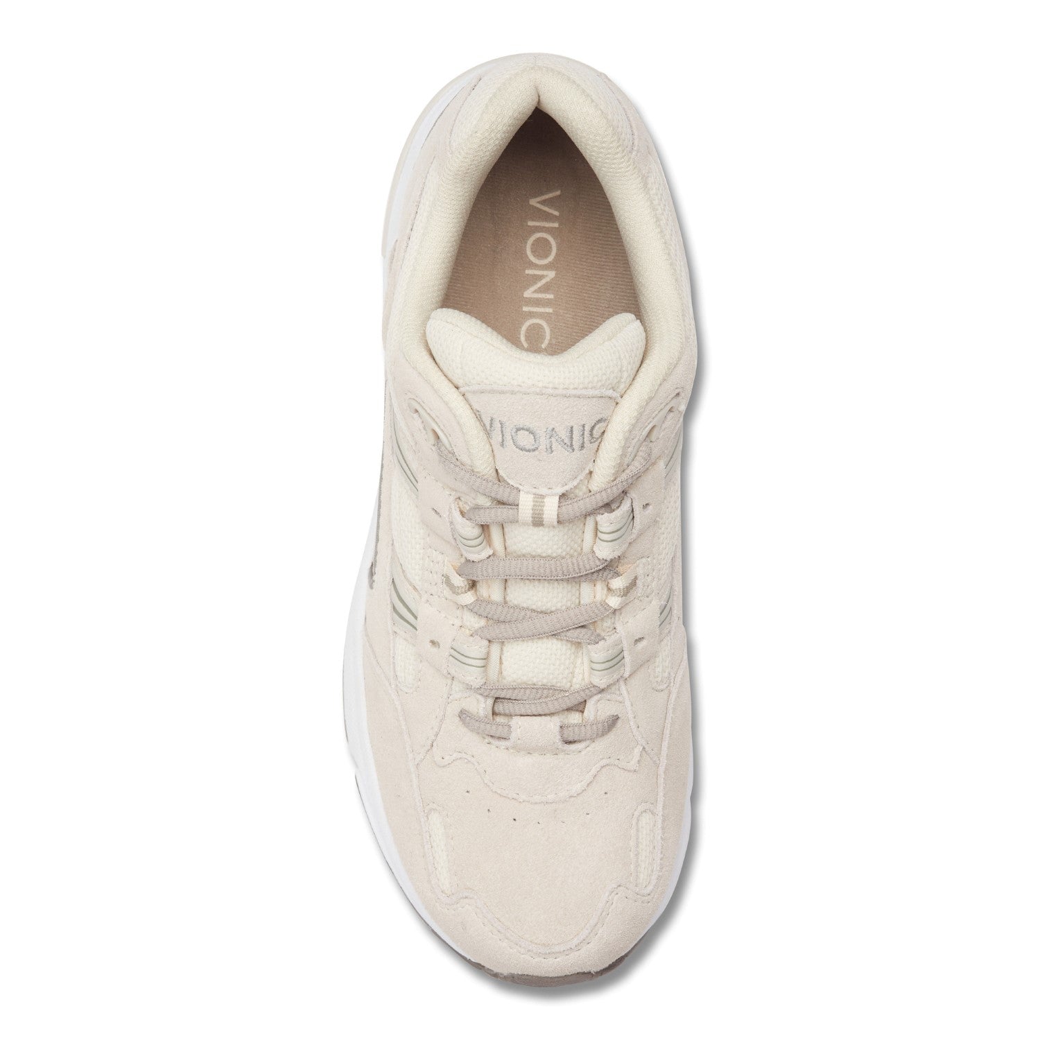 Vionic Walker Women's Plantar Fasciitis Shoe - Cream - 3 top view