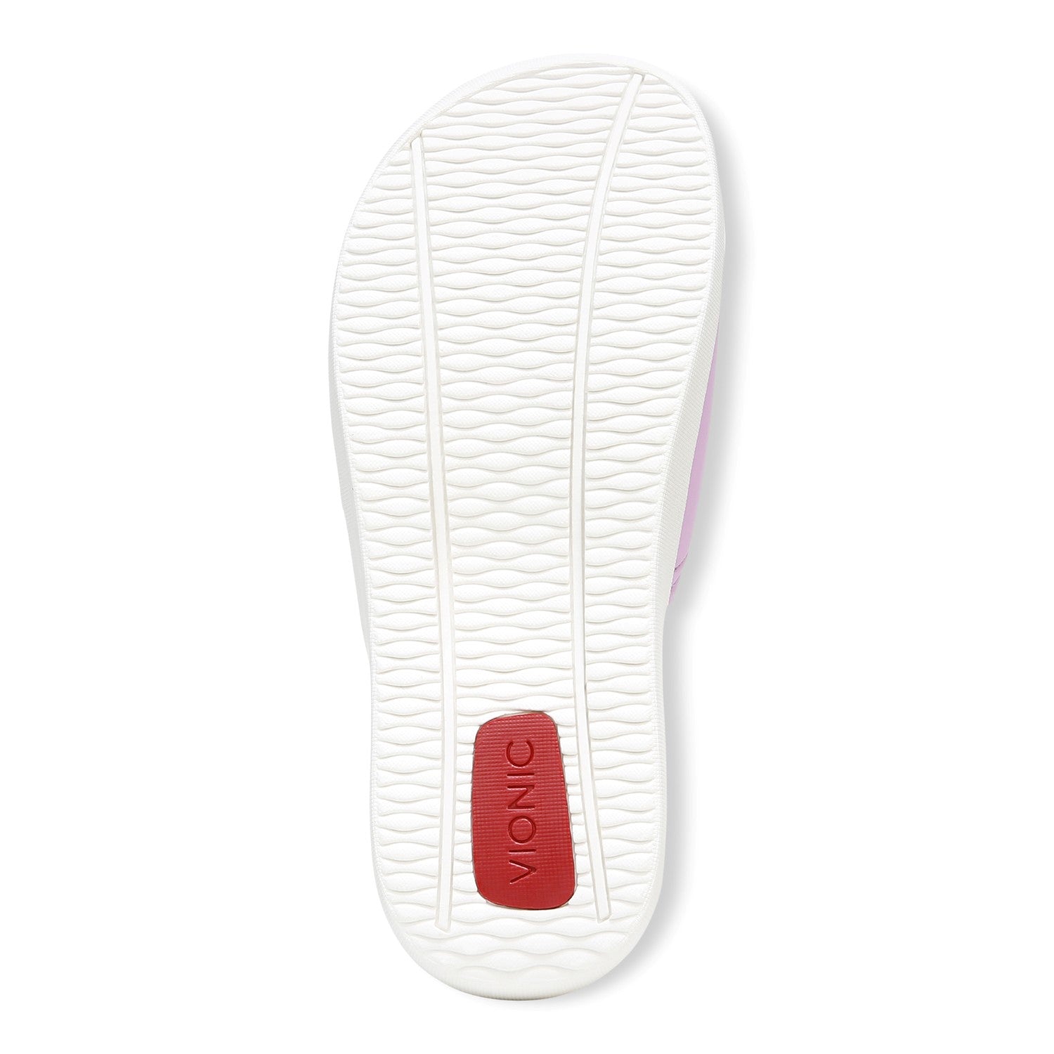 Vionic Kiwi - Unisex Motion Control Orthotic Slide Sandal - Orchid Purple - 7 bottom view