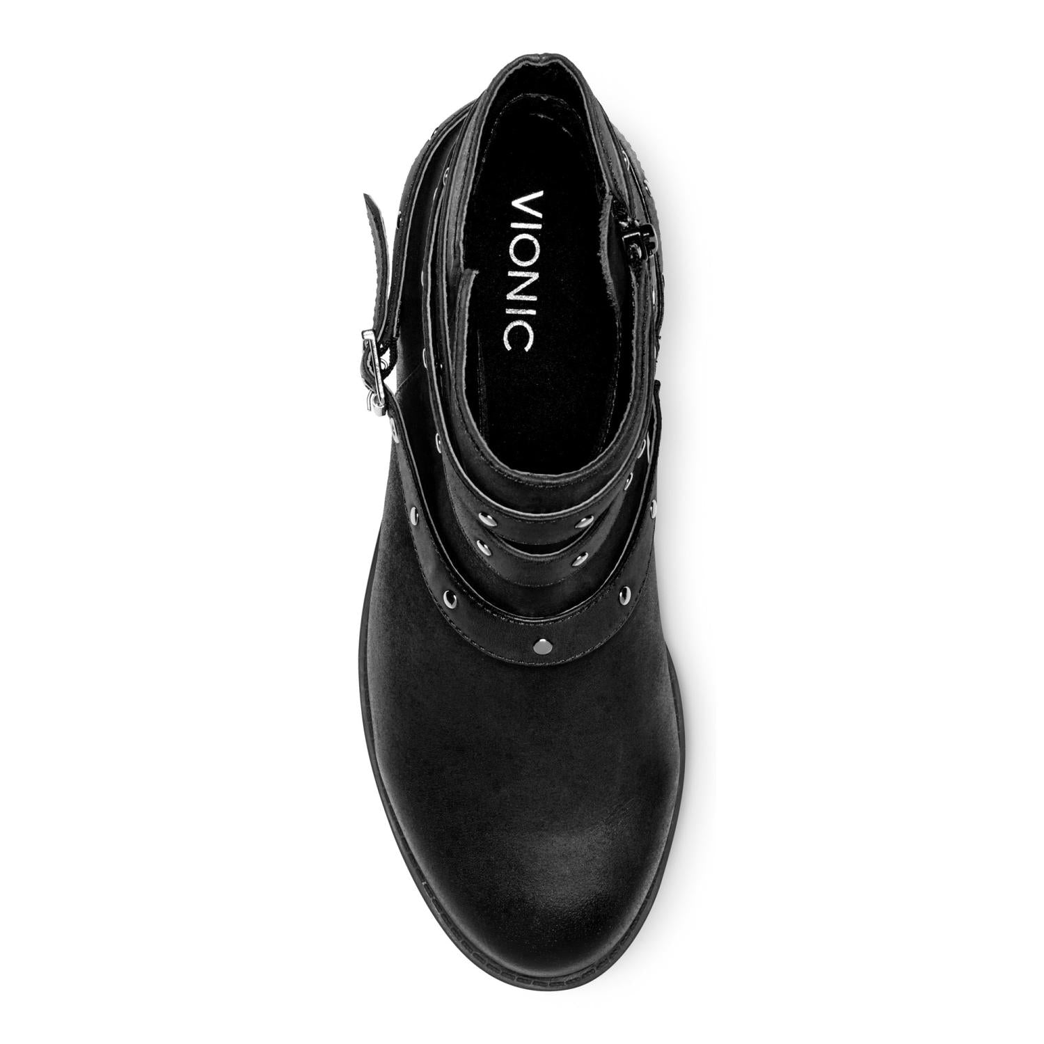 Vionic Country Lona Orthotic Boots - Women\'s - Black - 3 top view.jpg