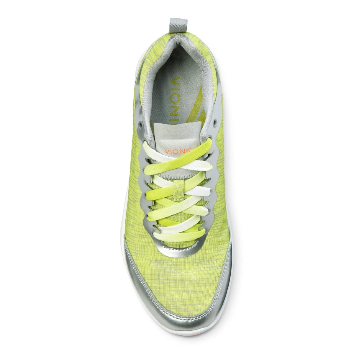 Vionic Agile Fyn Athletic Sneakers - Grey/Yellow - 3 top view.jpg