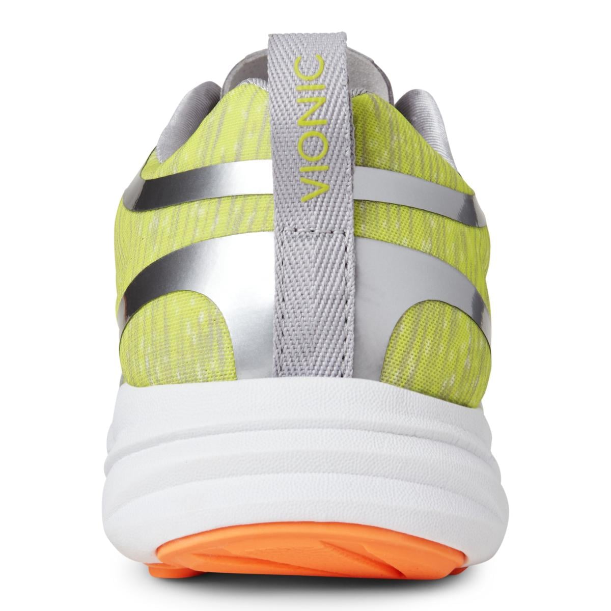 Vionic Agile Fyn Athletic Sneakers - Grey/Yellow - 5 back view.jpg