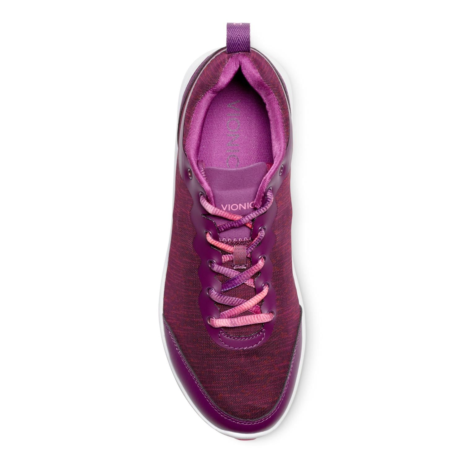 Vionic Agile Fyn - Women's Athletic Sneakers - Purple - 3 top view
