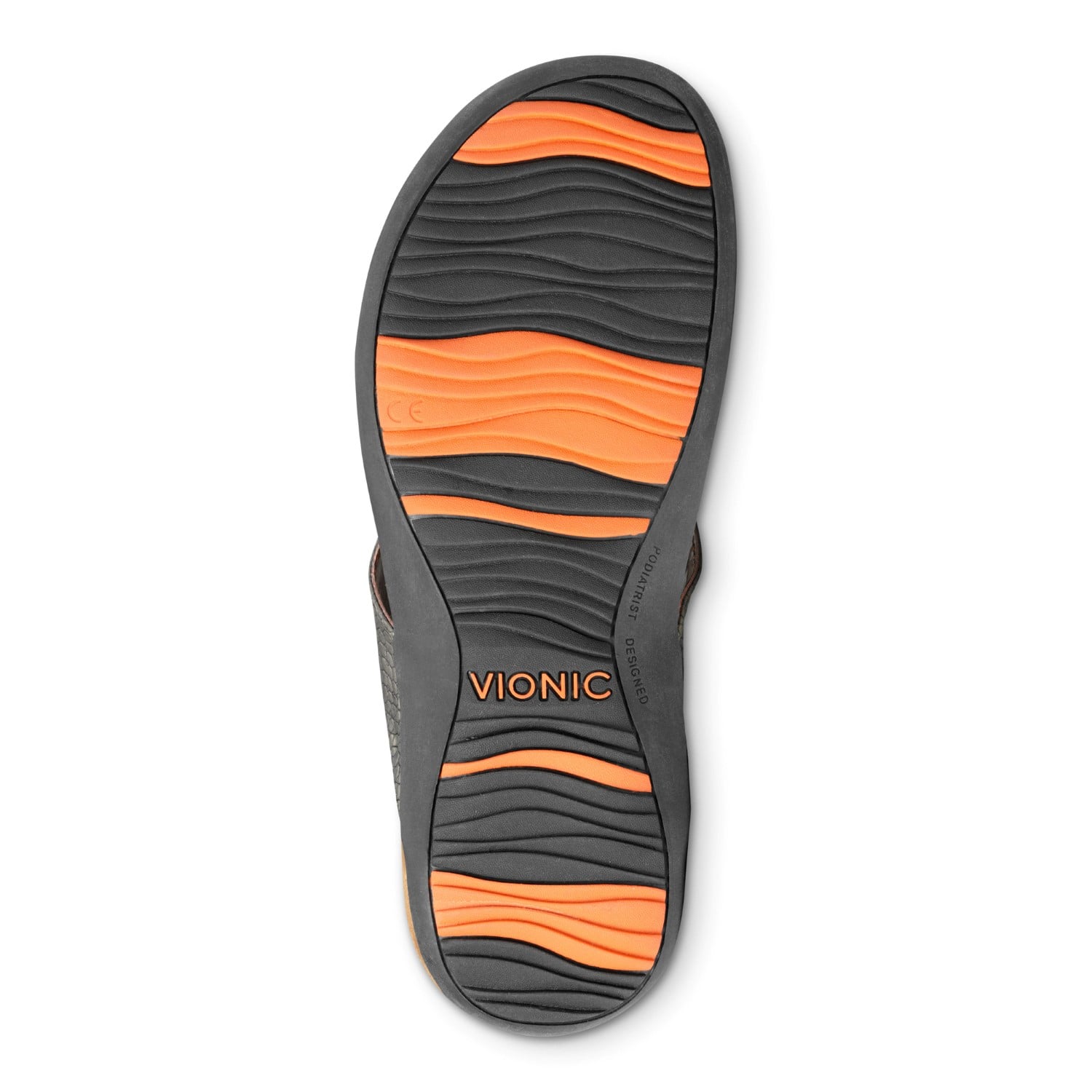 Vionic Floriana Women's Thong Sandals - Bronze Croco - 7 bottom view