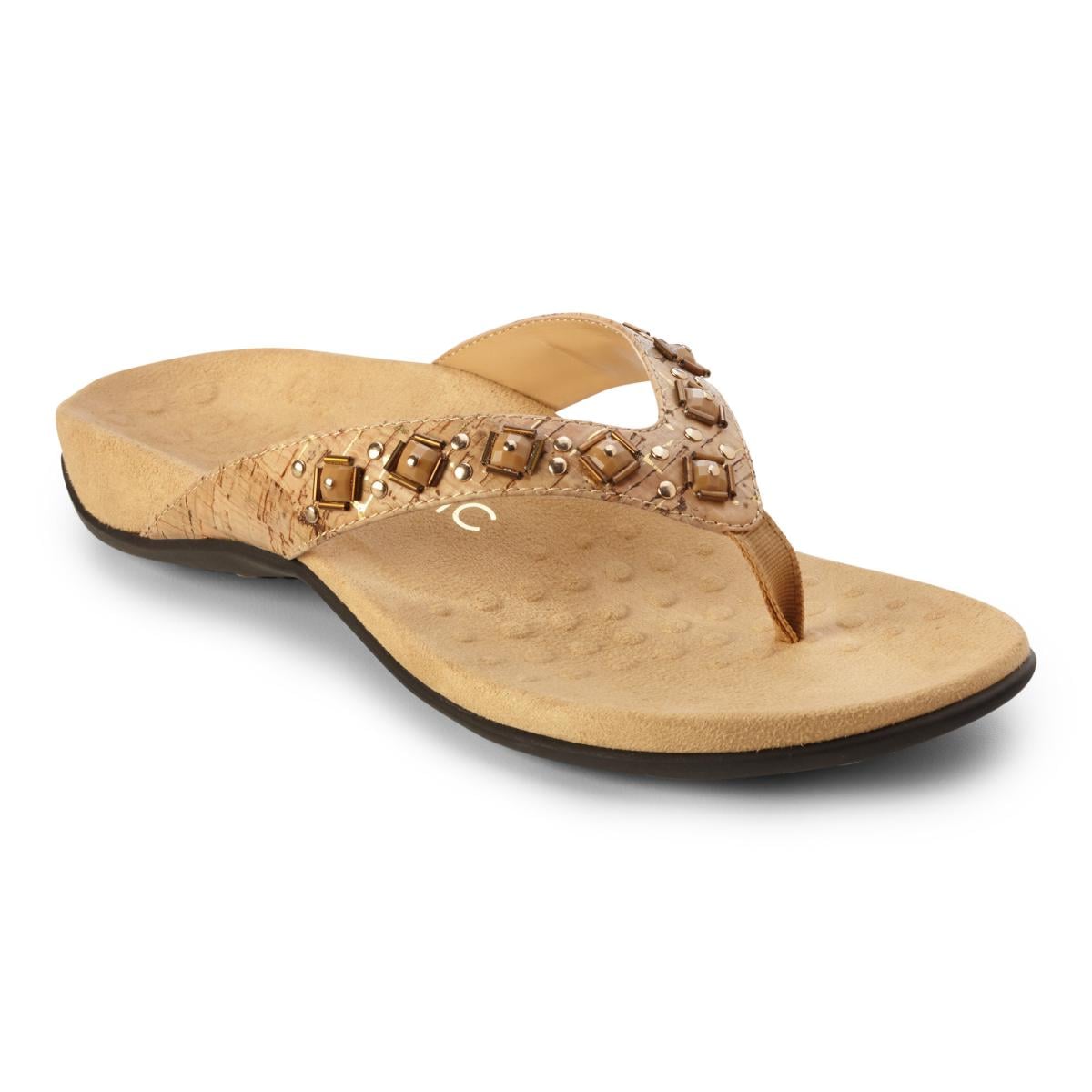 Vionic Floriana Women's Thong Sandals - Gold Cork - 1 main view