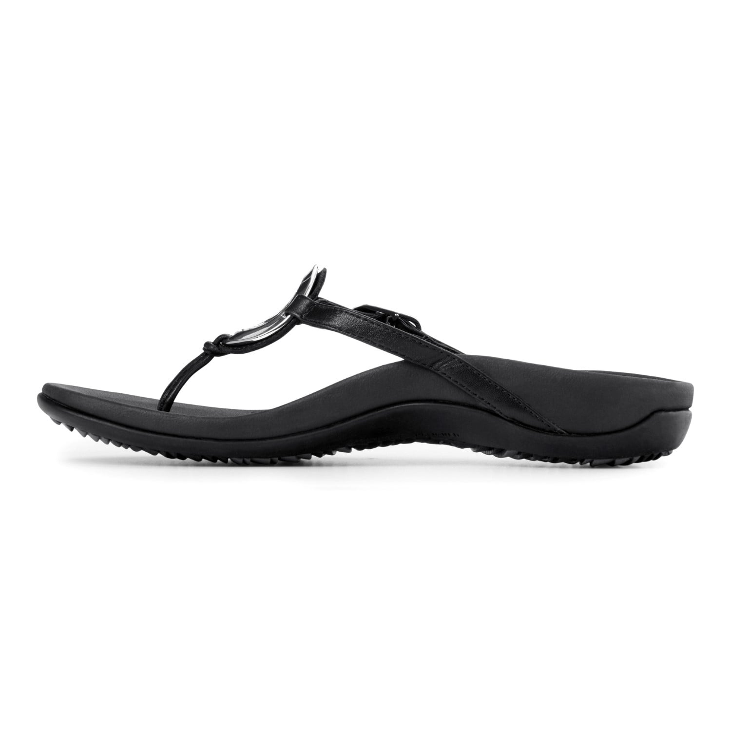 Vionic Karina Women's Toe-post Supportive Sandal - Black - 2 left view