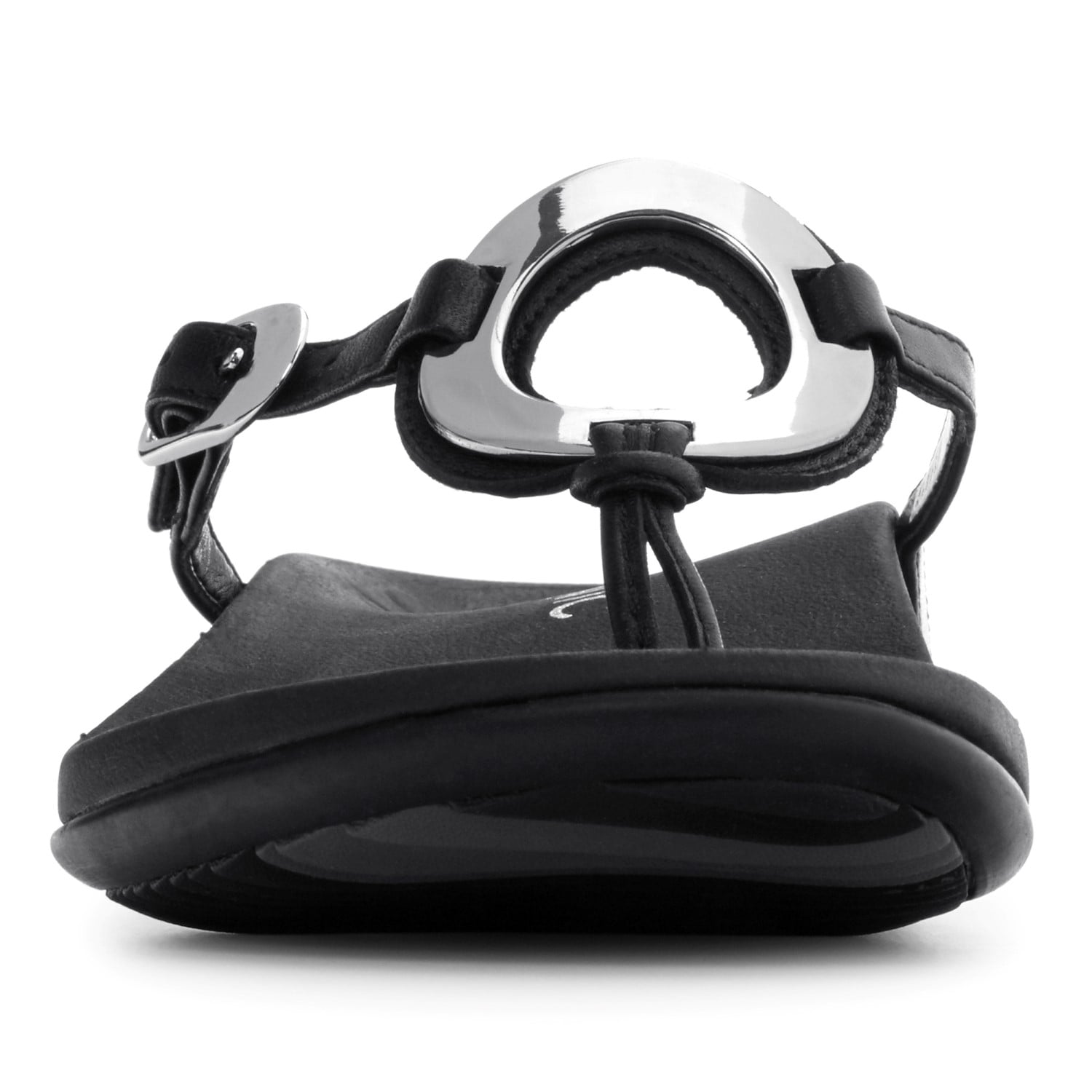 Vionic Karina Women's Toe-post Supportive Sandal - Black - 6 front view