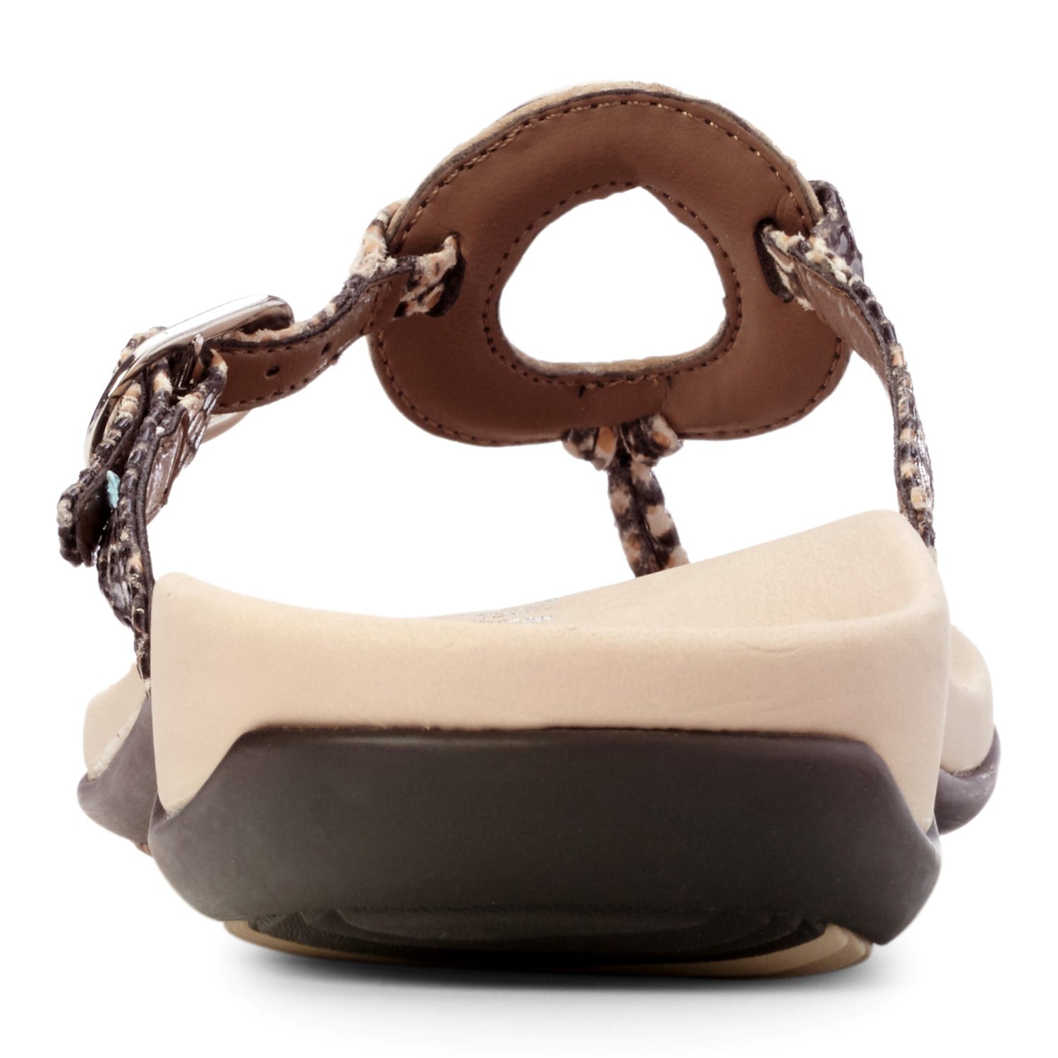 Vionic Karina Women's Toe-post Supportive Sandal - Natural Snake - 5 back view