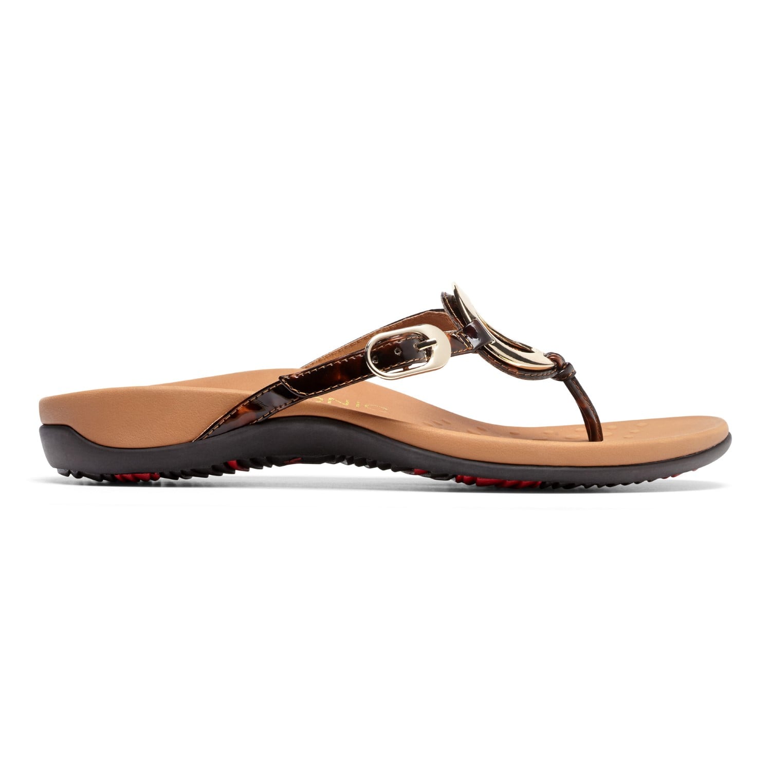 Vionic Karina Women's Toe-post Supportive Sandal - Tortoise - 4 right view