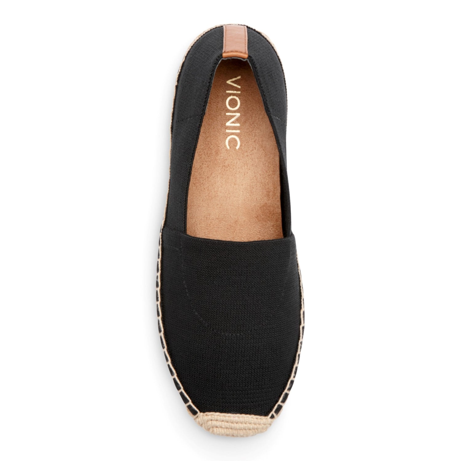 Vionic Coast Valeri  - Women's Espadrille Flat - Black - 3 top view