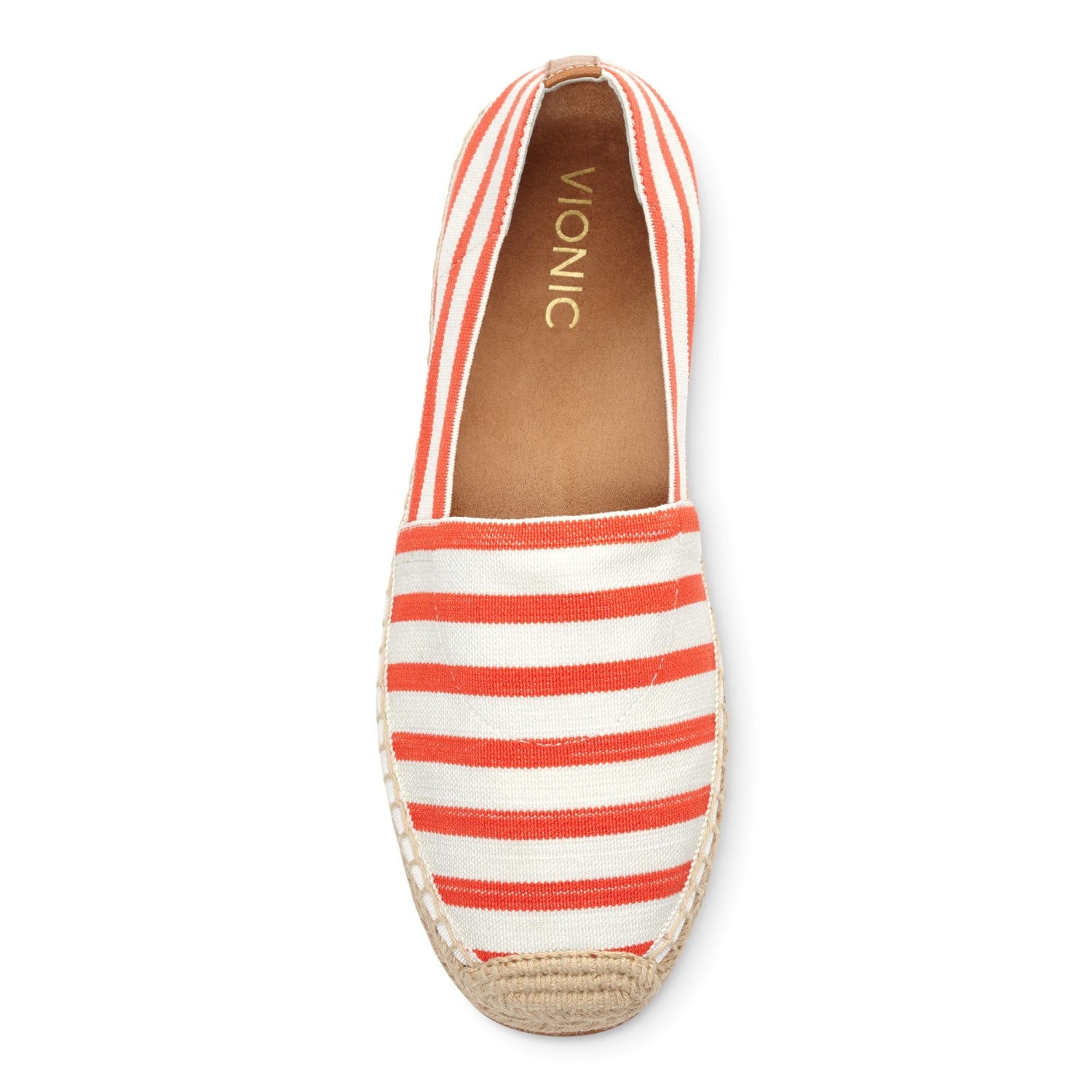 Vionic Coast Valeri  - Women's Espadrille Flat - Coral - 3 top view