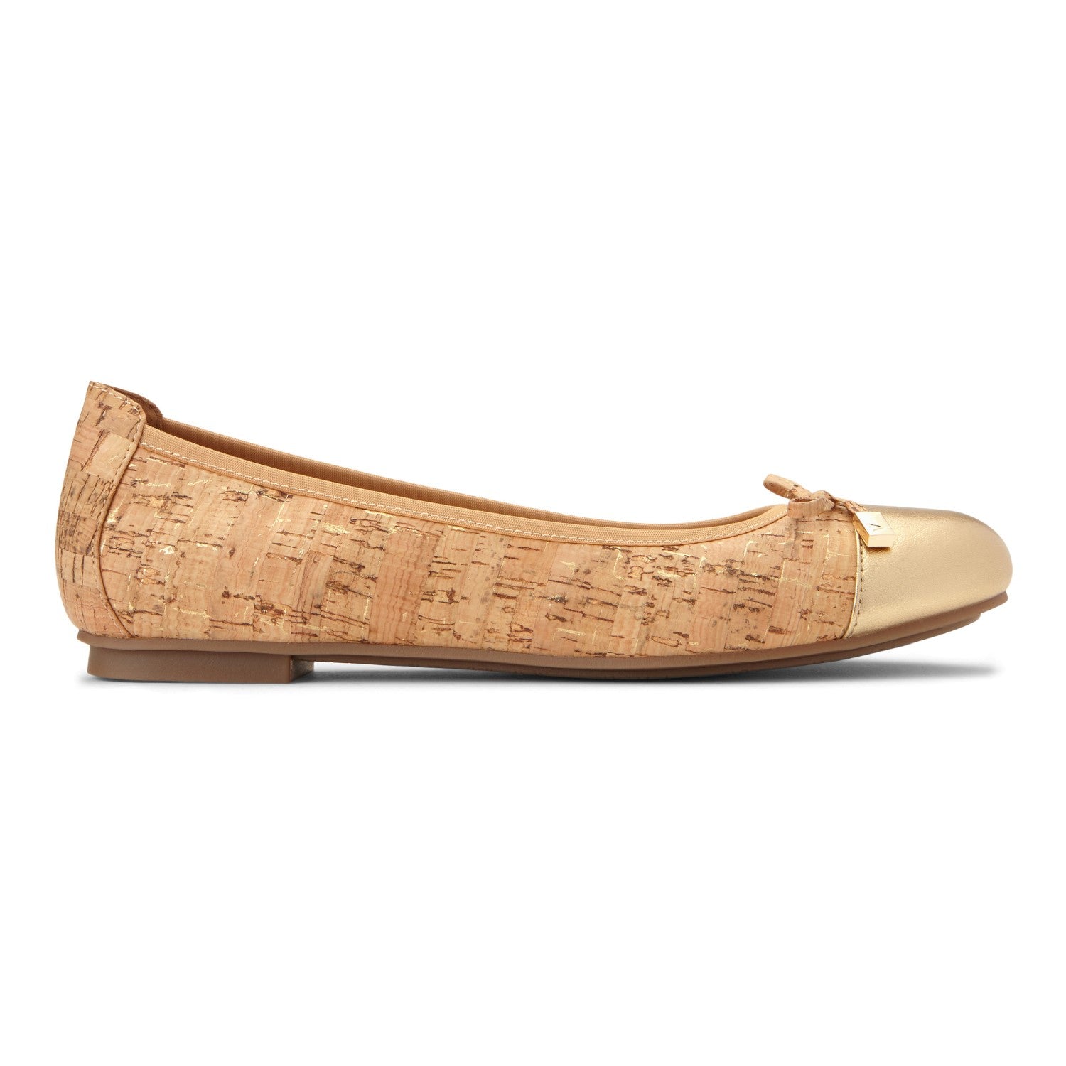 Vionic Spark Minna - Women's Casual Shoes - Gold Cork - 4 right view