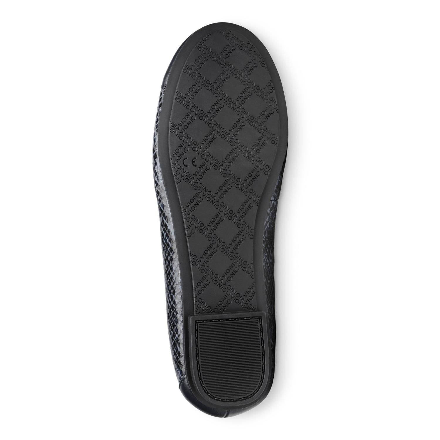 Vionic Spark Minna - Women's Casual Shoes - Grey Snake - 7 bottom view