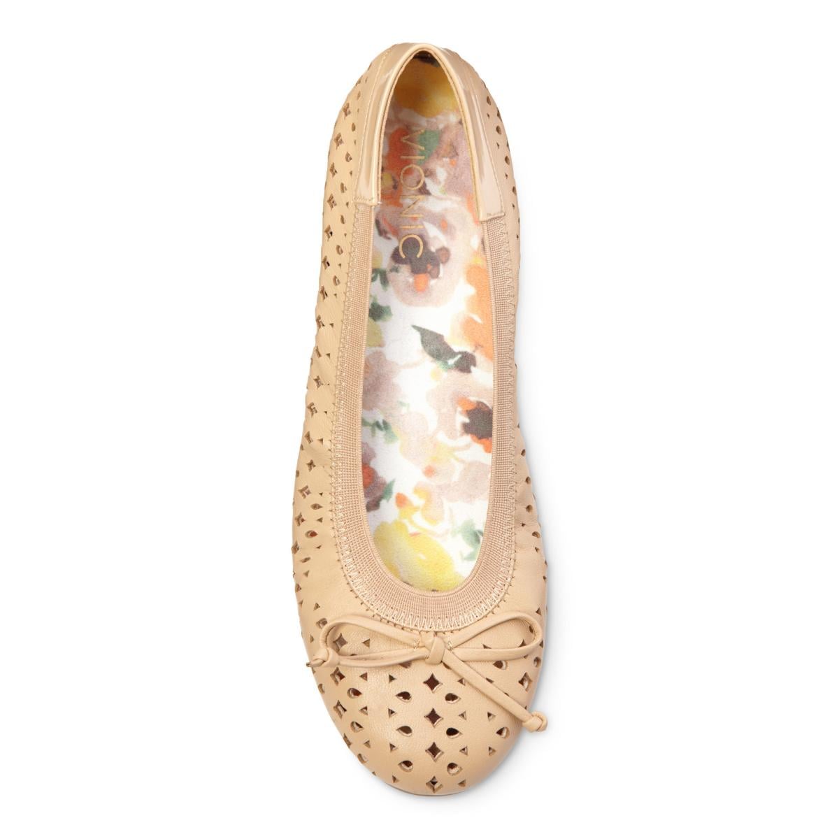 Vionic Spark Surin Modern Ballet Flat - Nude - 3 top view