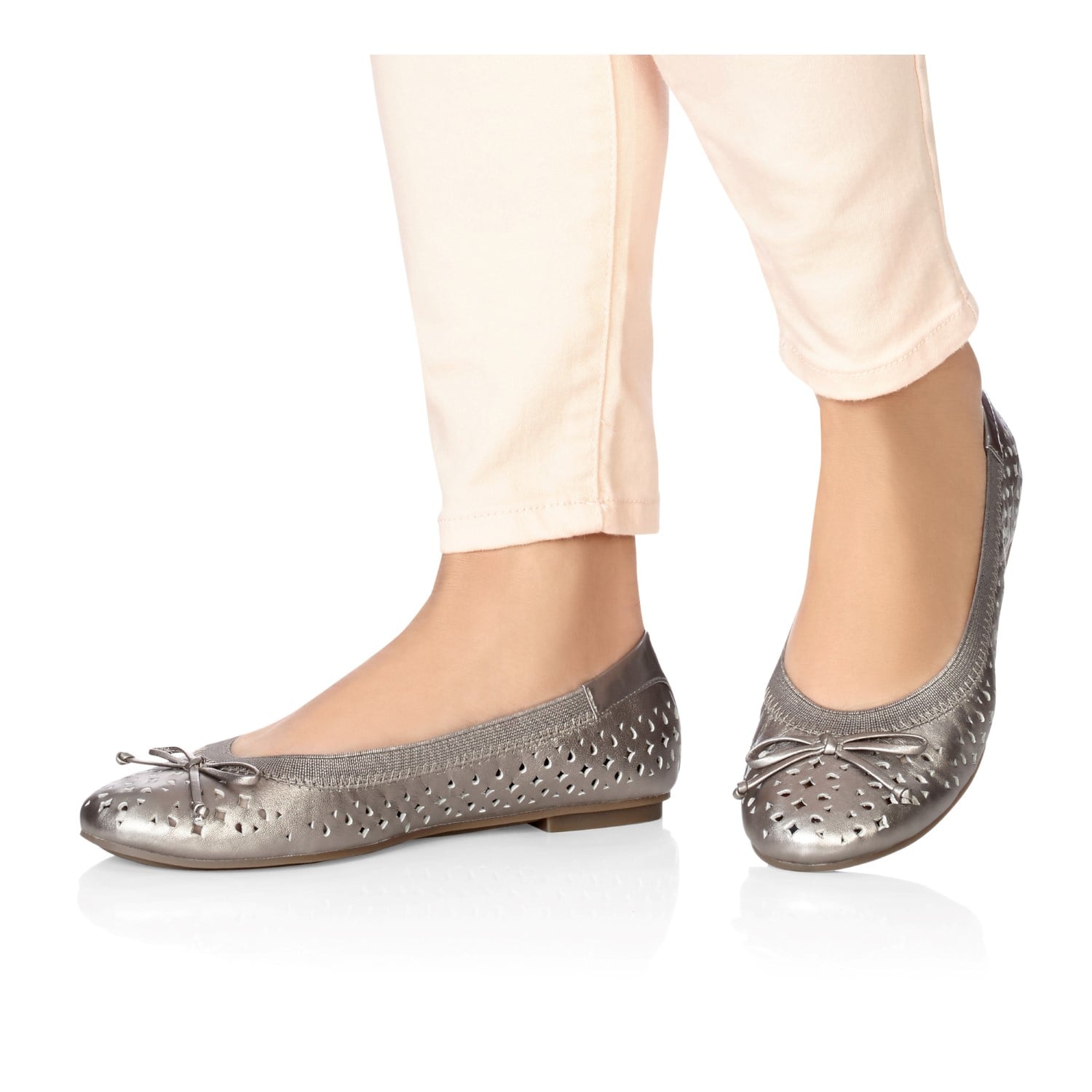 Vionic Spark Surin - Women's Modern Ballet Flat - Pewter - FEET