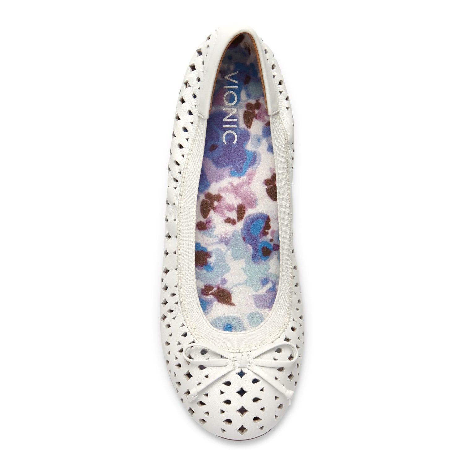 Vionic Spark Surin - Women's Modern Ballet Flat - White - 3 top view