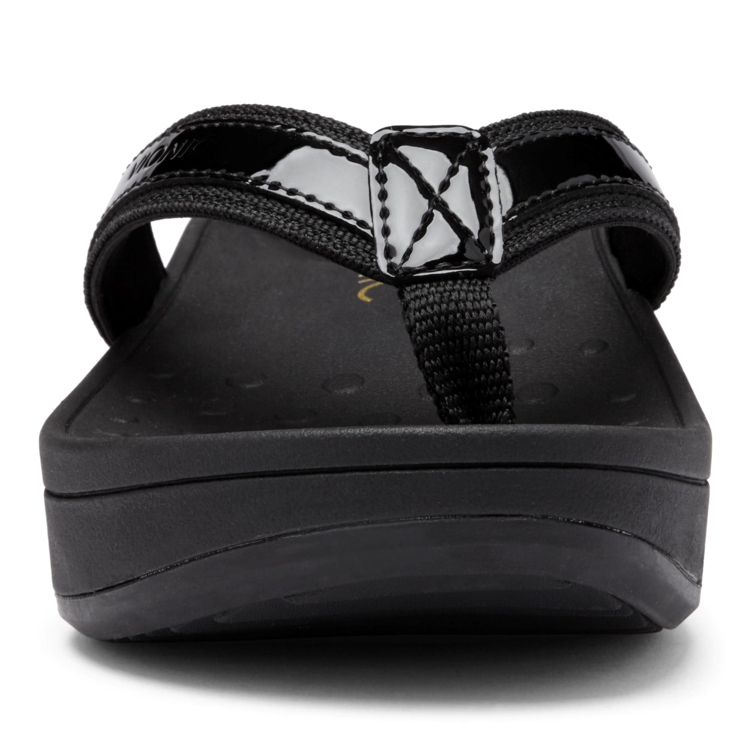 Vionic Pacific High Tide  - Women's Platform Sandal - Black - 6 front view