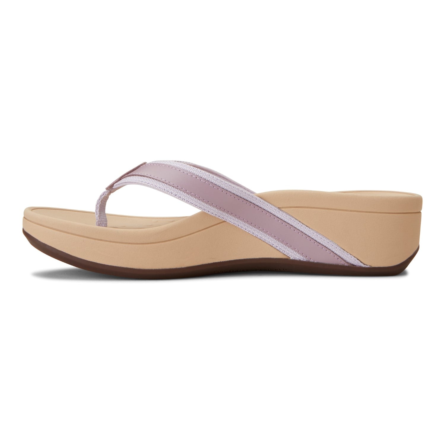 Vionic Pacific High Tide  - Women's Platform Sandal - Mauve Metallic - 2 left view
