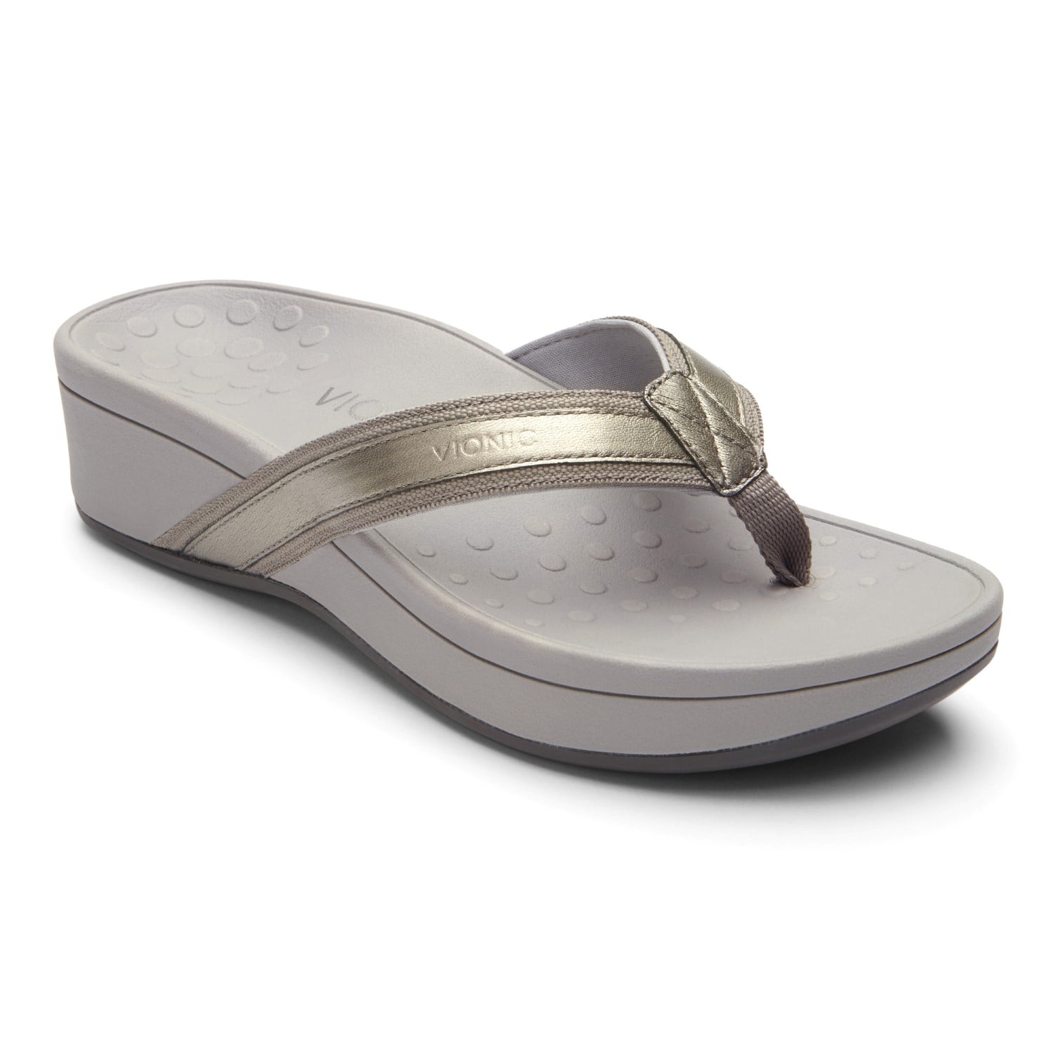 Vionic Pacific High Tide  - Women's Platform Sandal - Pewter - 1 main view