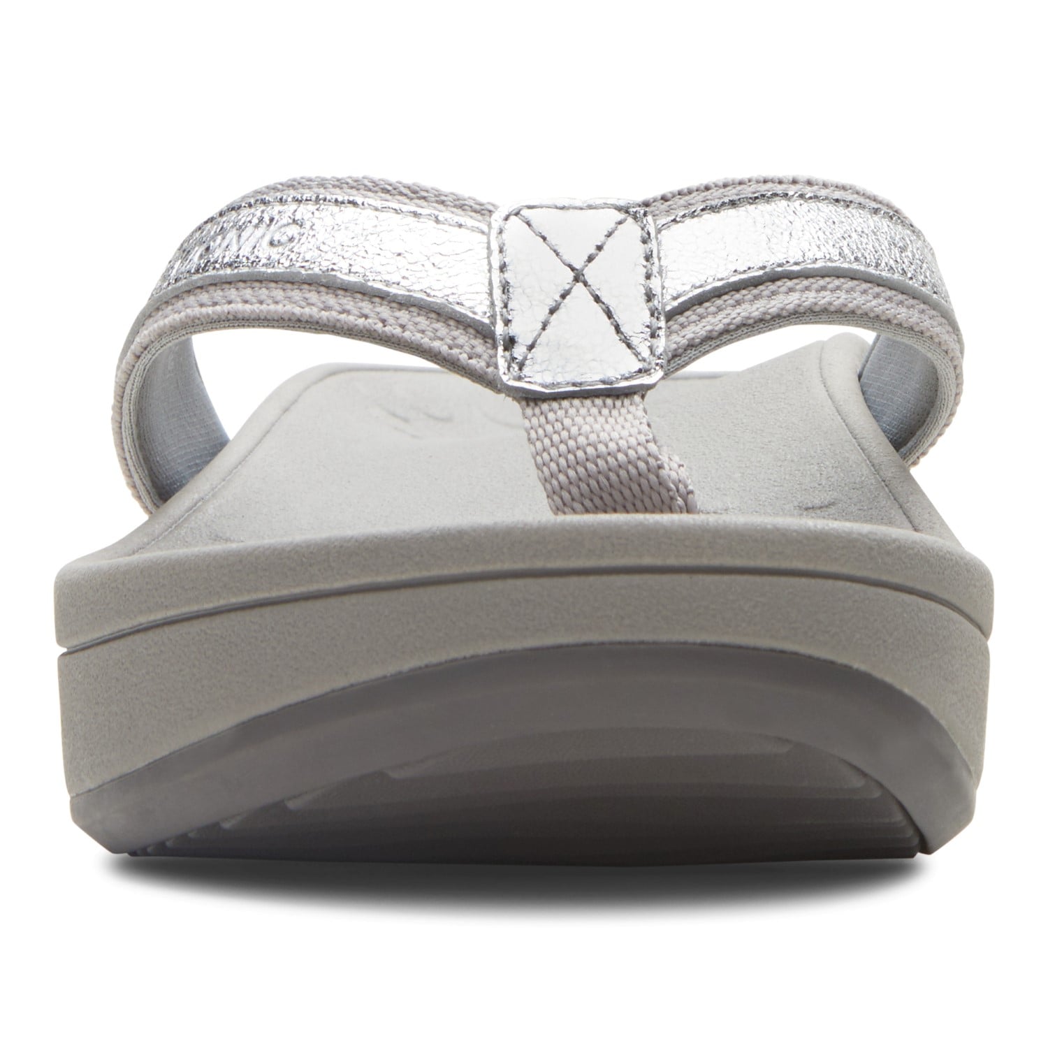 Vionic Pacific High Tide  - Women's Platform Sandal - Silver Metallic - 6 front view