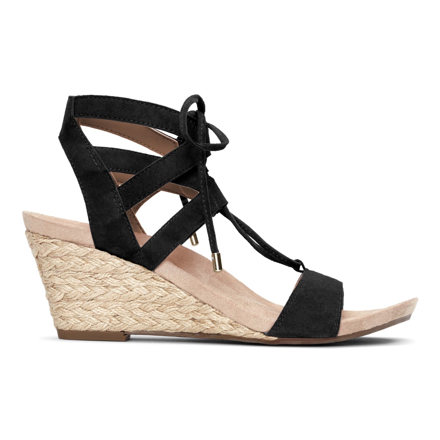 Vionic Noble Tansy  - Women's espadrille wedge - Black - 4 right view