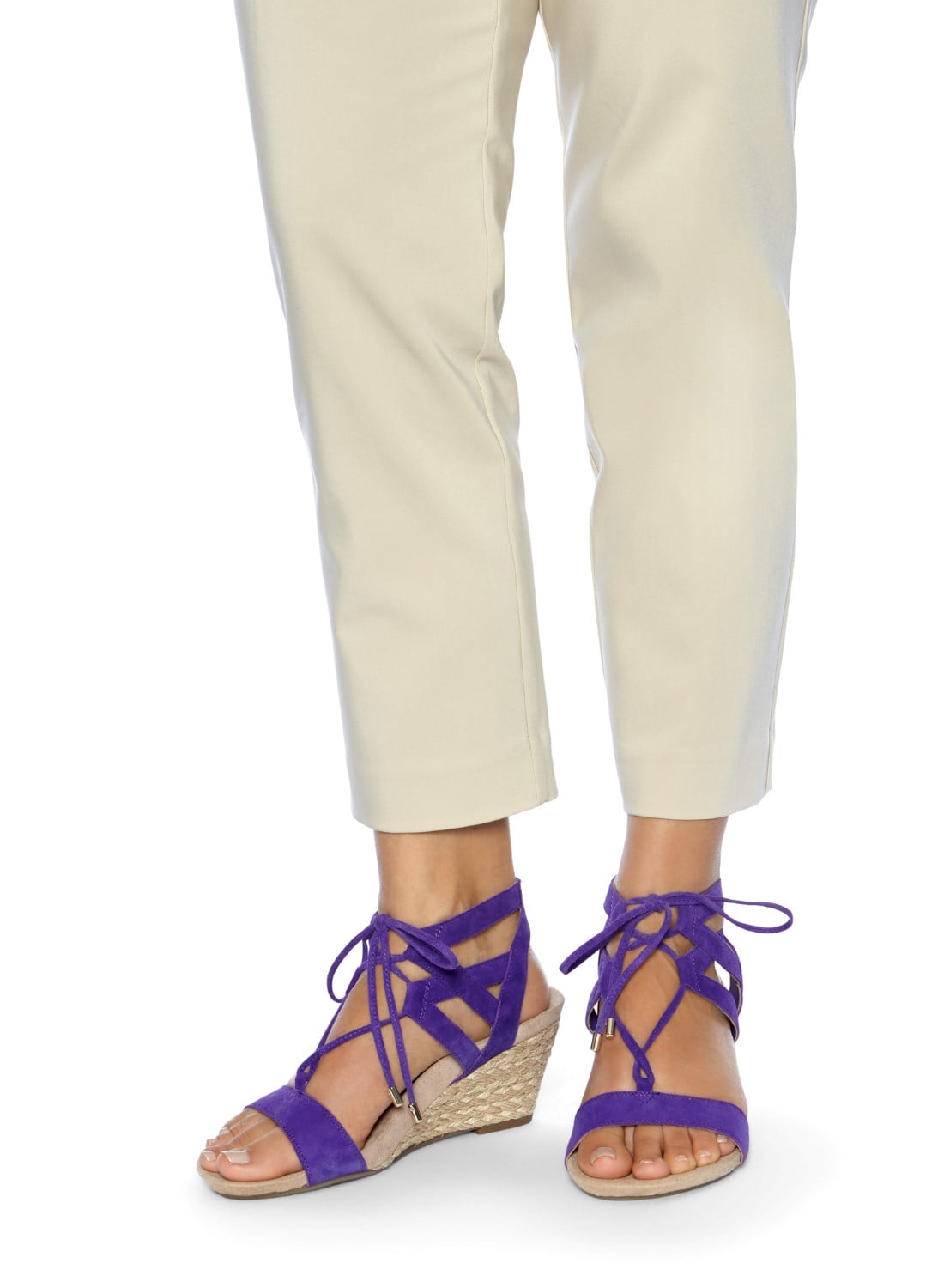Vionic Noble Tansy  - Women's espadrille wedge - Purple - FEET