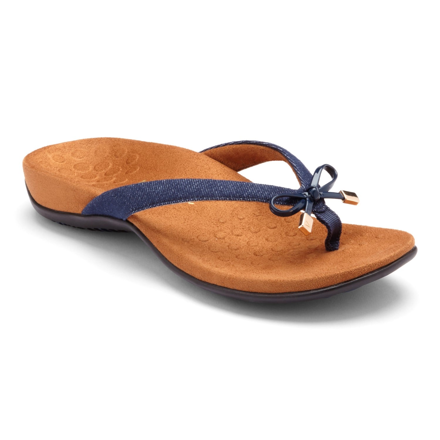 Vionic Bella - Women's Orthotic Thong Sandals - Denim - 1 main view