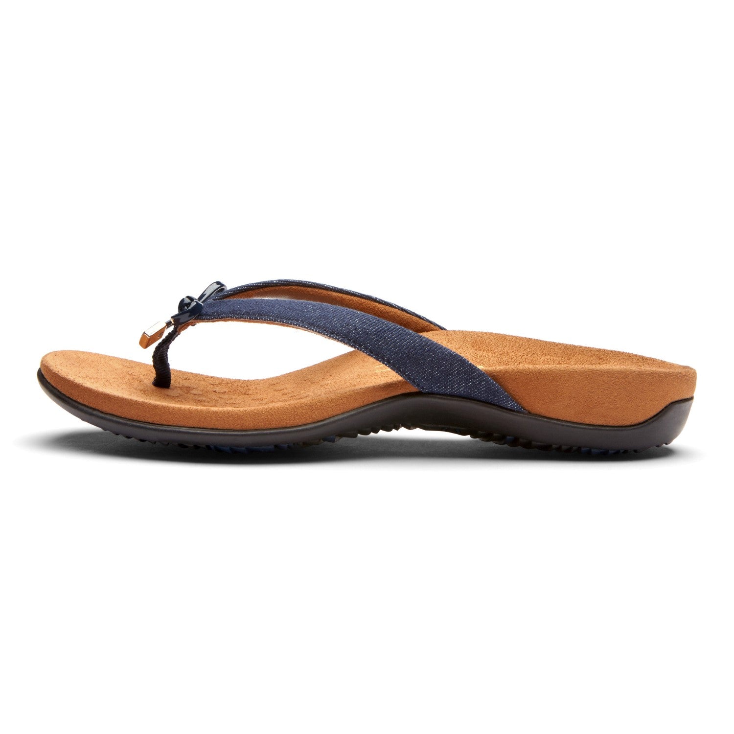 Vionic Bella - Women's Orthotic Thong Sandals - Denim - 2 left view
