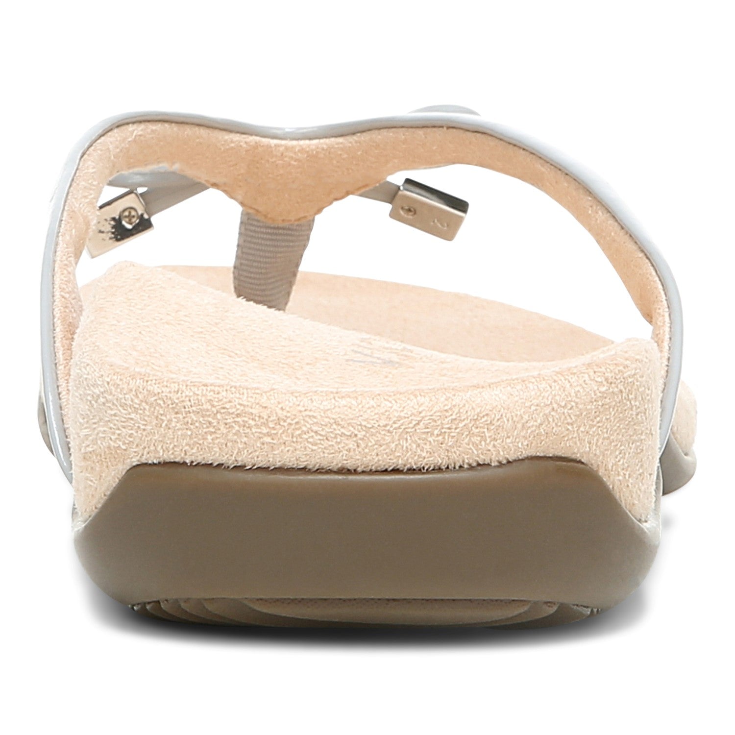 Vionic Bella - Women's Orthotic Thong Sandals - Light Grey - 5 back view