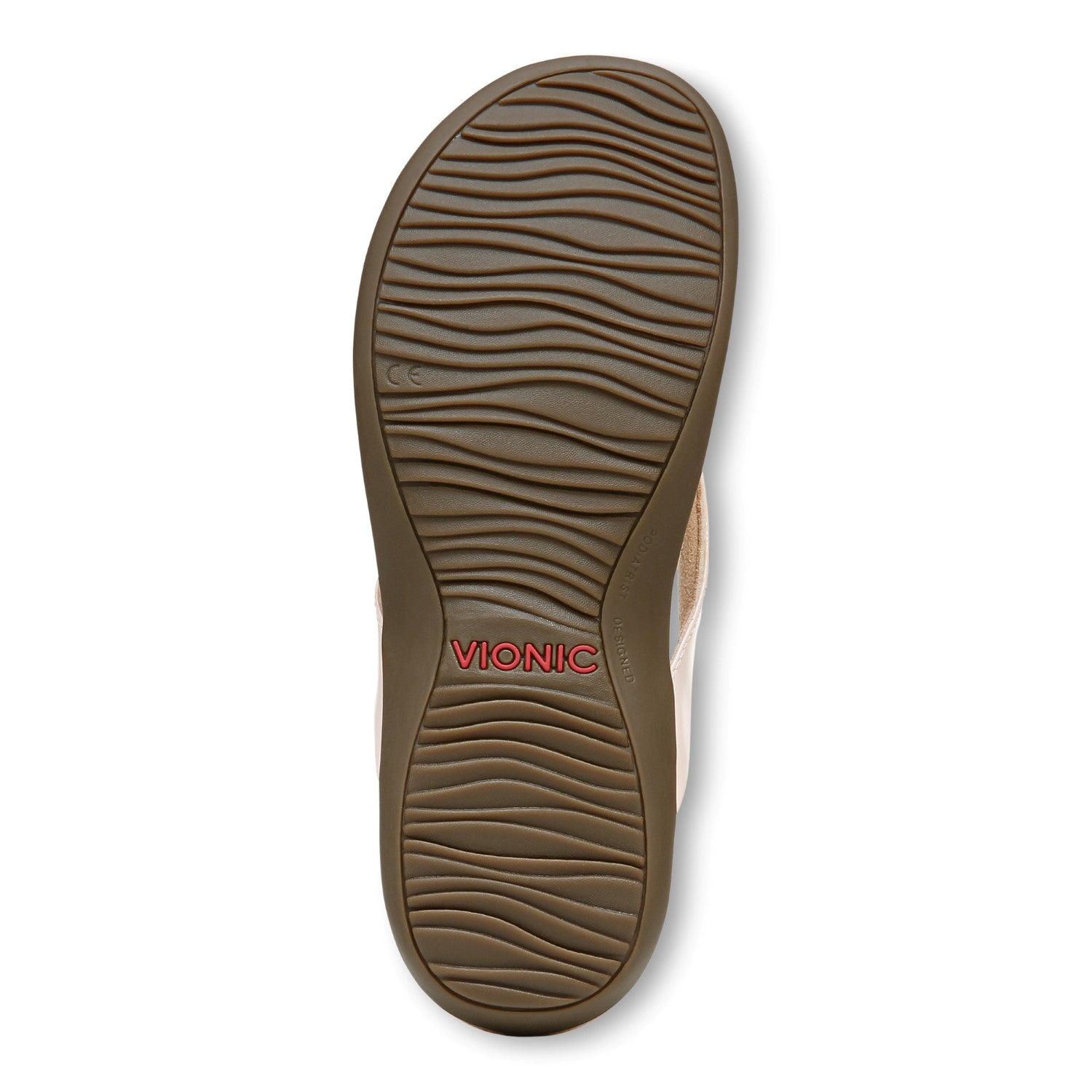 Vionic Bella - Women's Orthotic Thong Sandals - Pale Blush - 7 bottom view