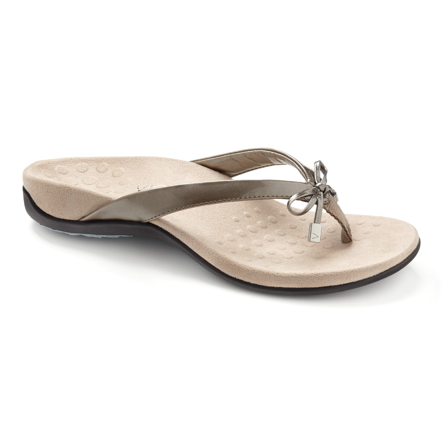 Vionic Bella - Women's Orthotic Thong Sandals - Pewter - 1 main view