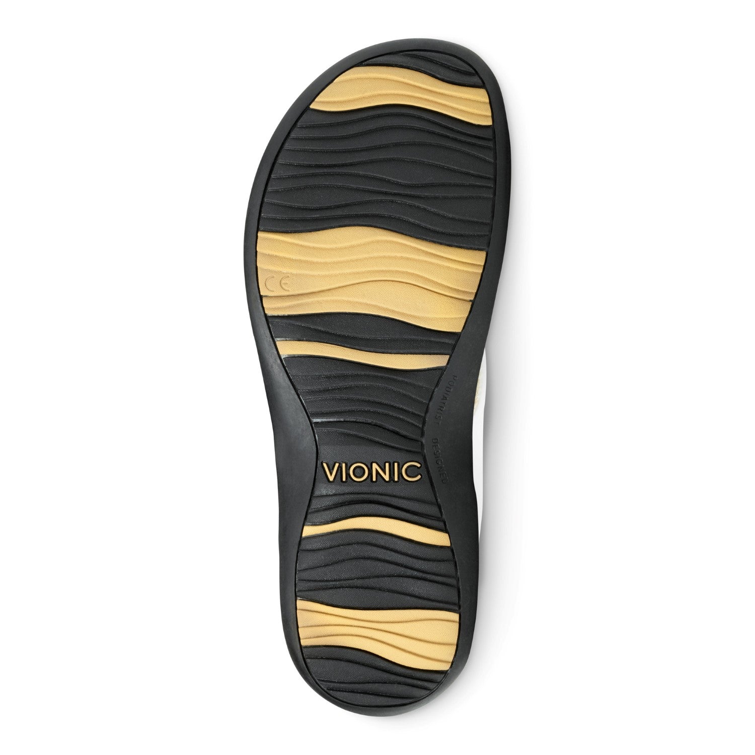 Vionic Bella - Women's Orthotic Thong Sandals - White-Strap - 7 bottom view