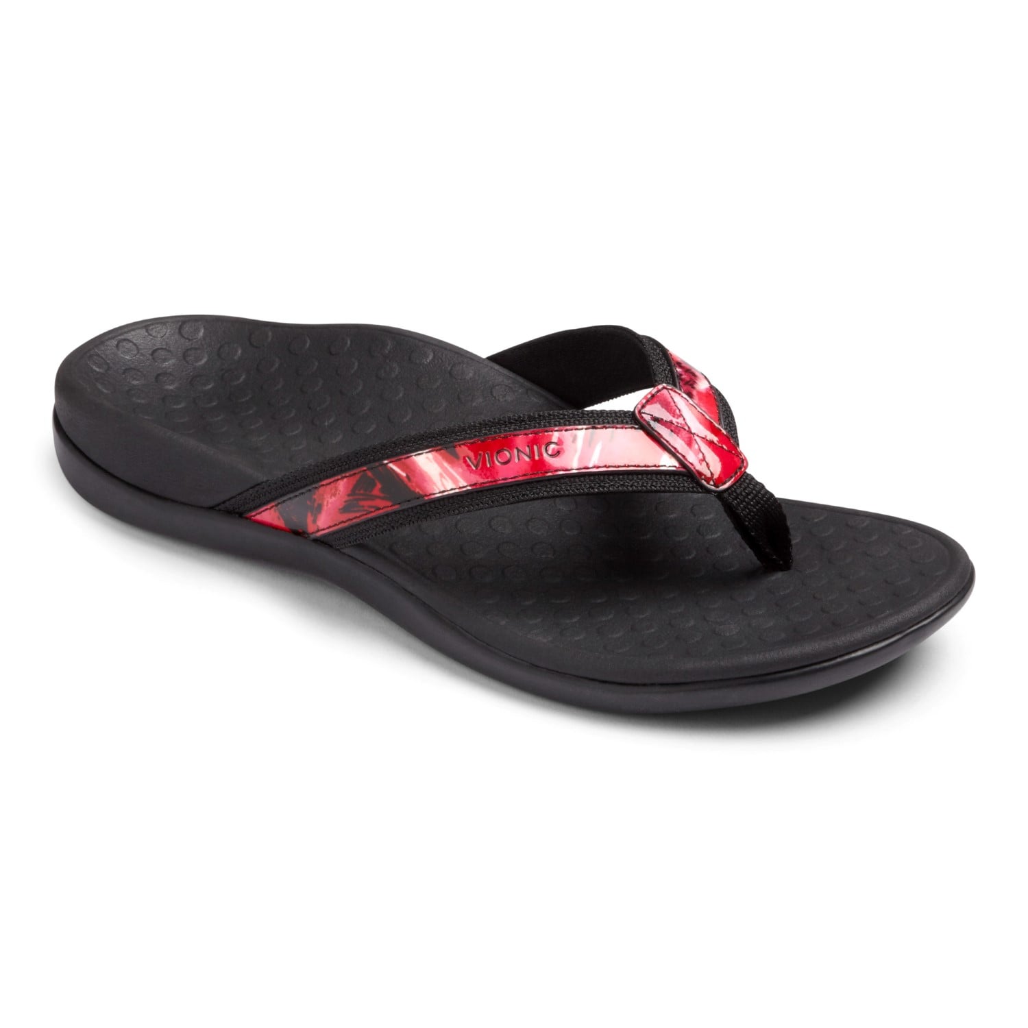 Vionic Tide II - Black Floral - Orthaheel - 1  Black-Floral