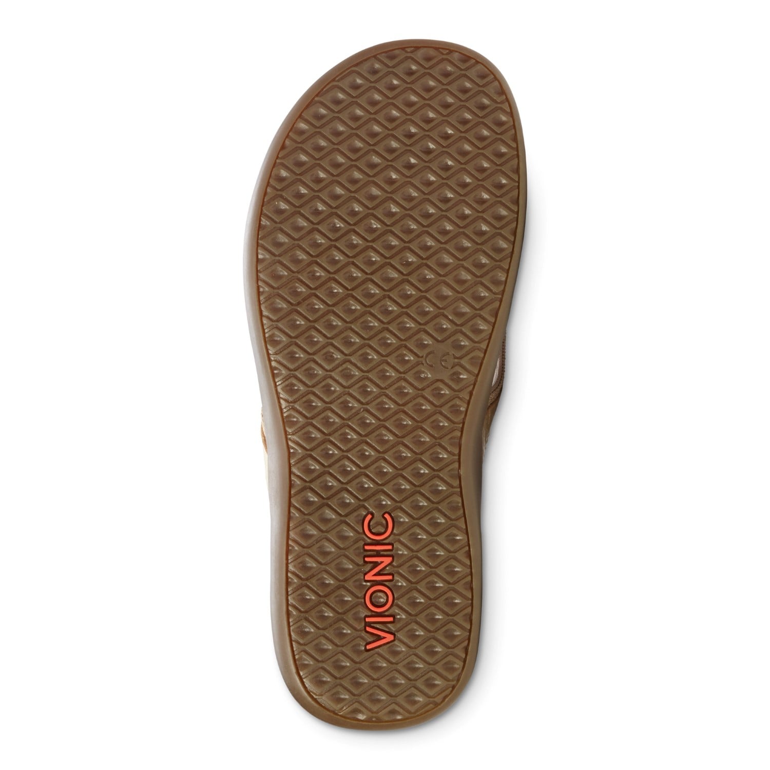 Vionic Tide II - Women's Leather Orthotic Sandals - Orthaheel - Gold Metallic - 7 bottom view
