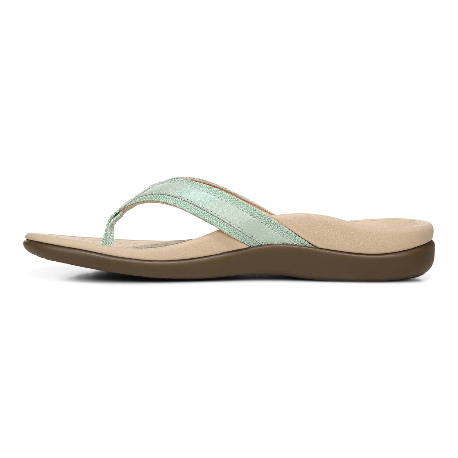 Vionic Tide II - Women's Leather Orthotic Sandals - Orthaheel - Lichen - 2 left view