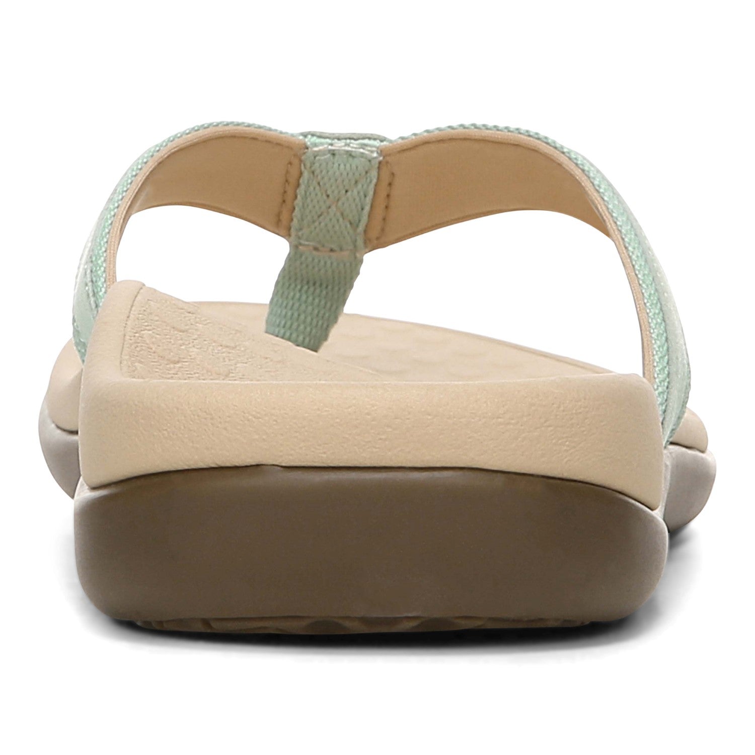 Vionic Tide II - Women's Leather Orthotic Sandals - Orthaheel - Lichen - 5 back view