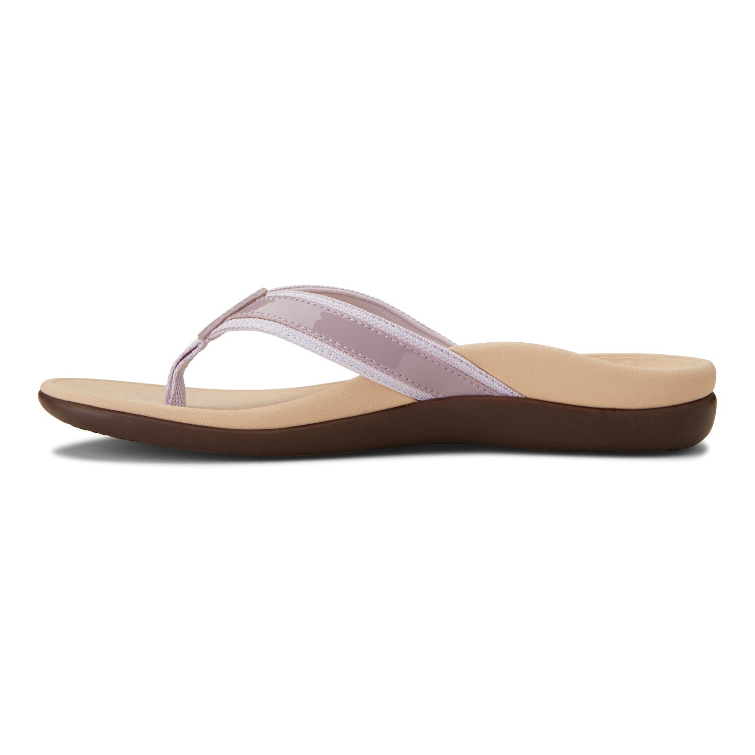 Vionic Tide II - Women's Leather Orthotic Sandals - Orthaheel - Mauve - 2 left view