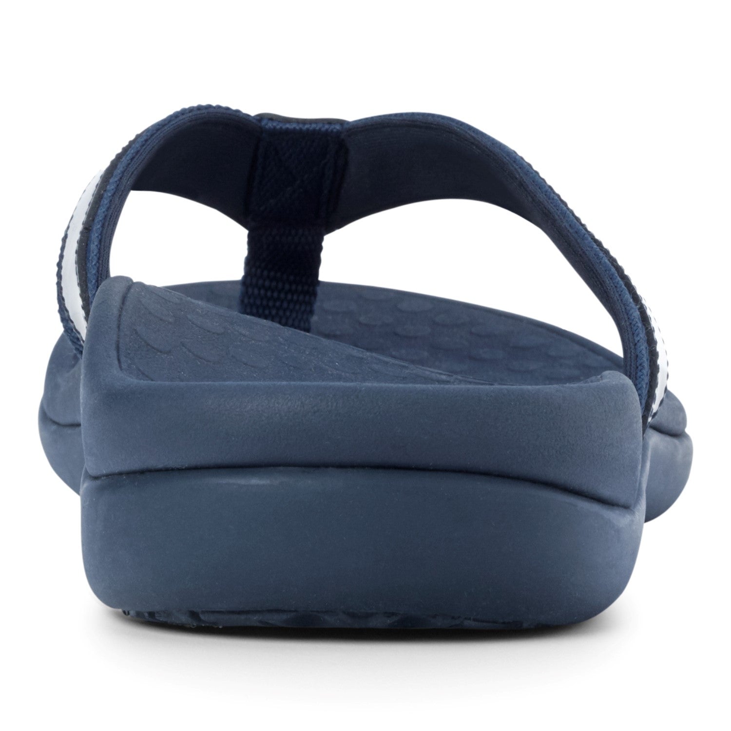 Vionic Tide II - Women's Leather Orthotic Sandals - Orthaheel - Navy - 5 back view