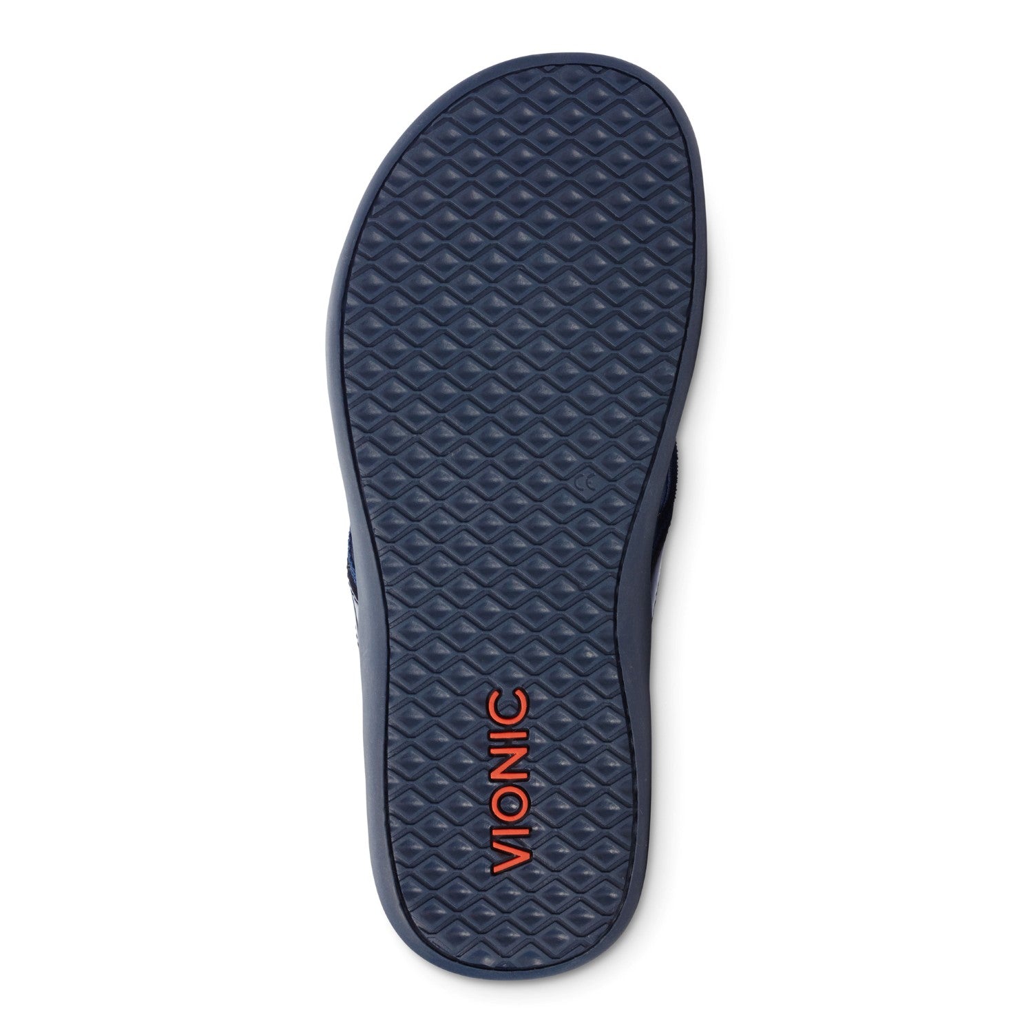 Vionic Tide II - Women's Leather Orthotic Sandals - Orthaheel - Navy - 7 bottom view