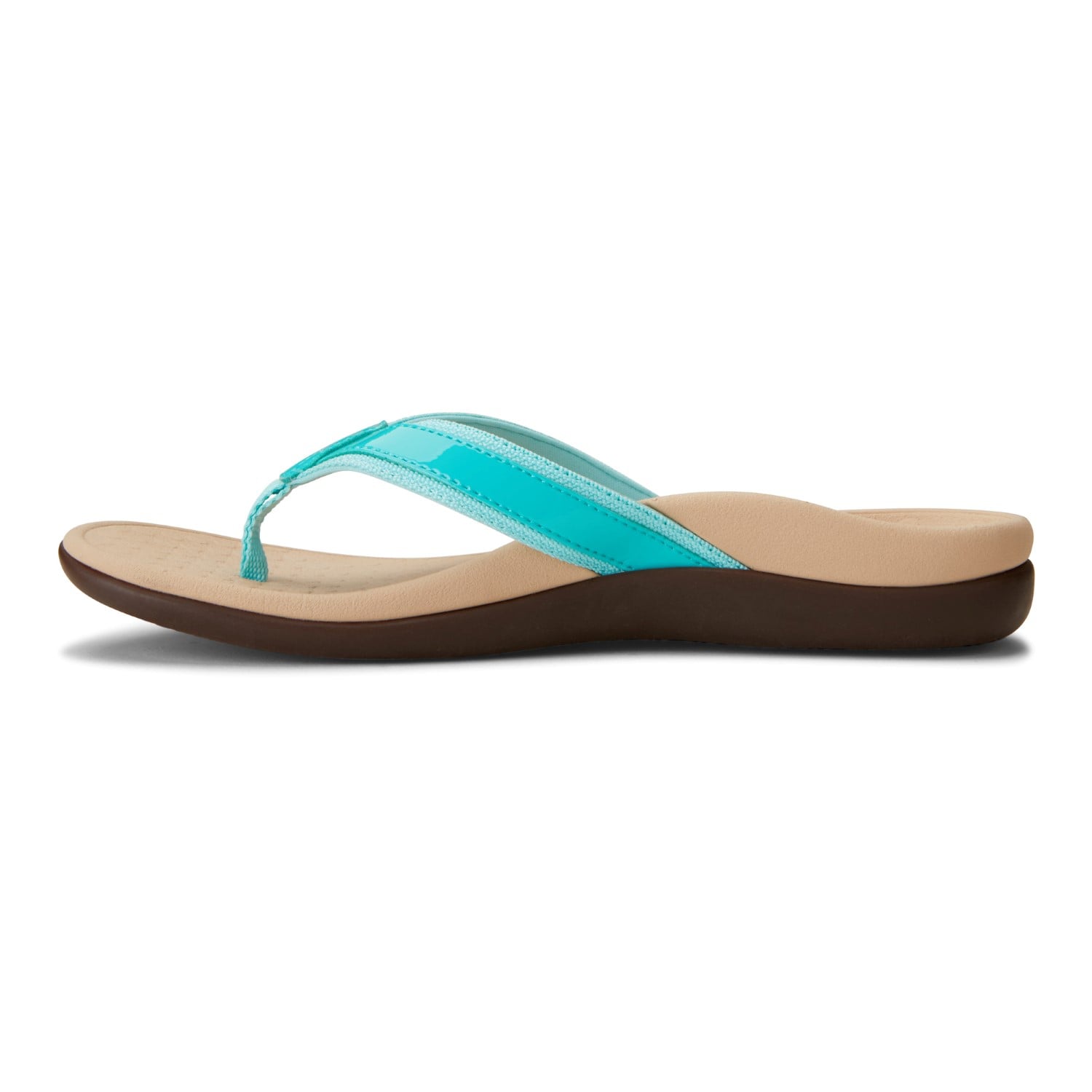 Vionic Tide II - Women's Leather Orthotic Sandals - Orthaheel - Ocean - 2 left view