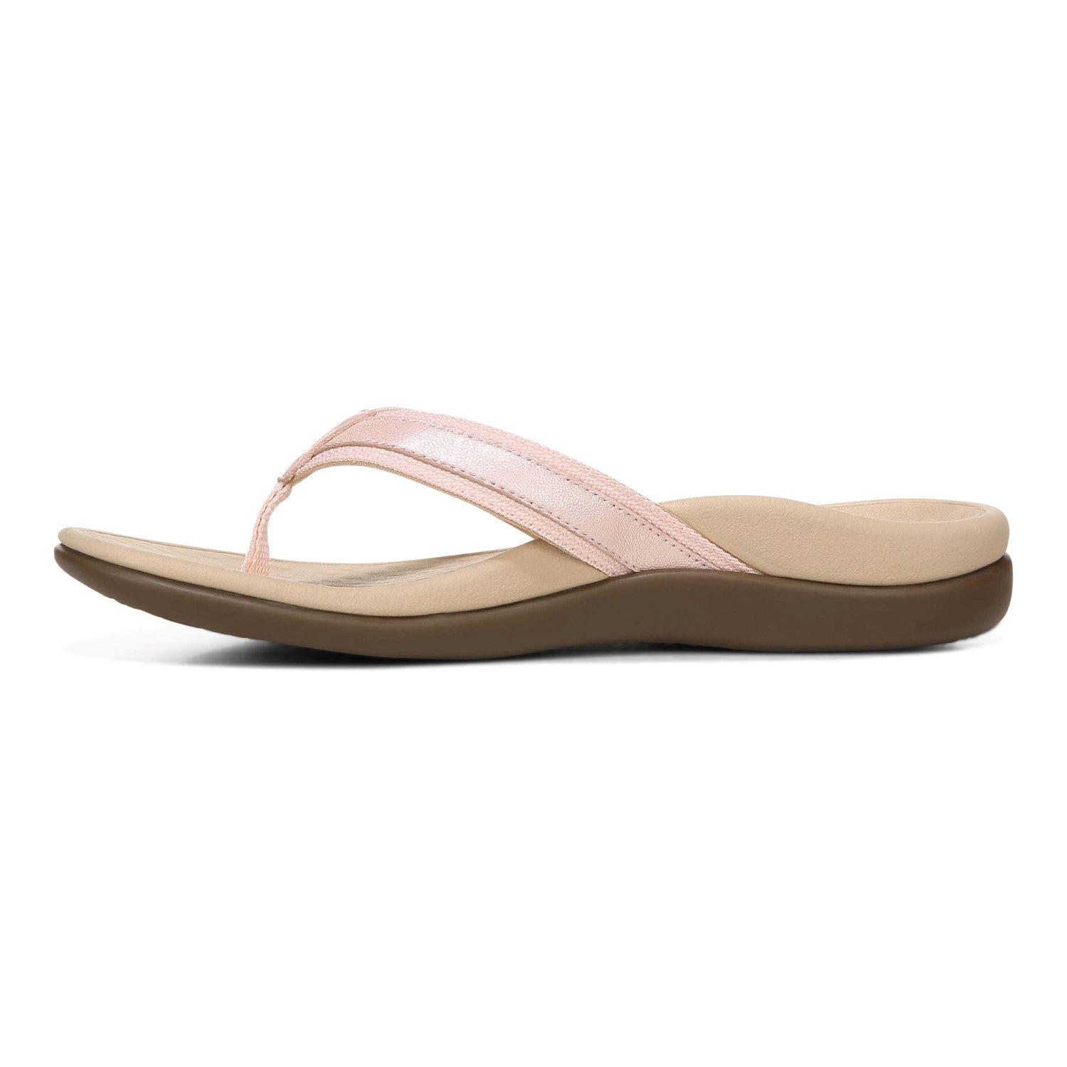 Vionic Tide II - Women's Leather Orthotic Sandals - Orthaheel - Pale Blush - 2 left view