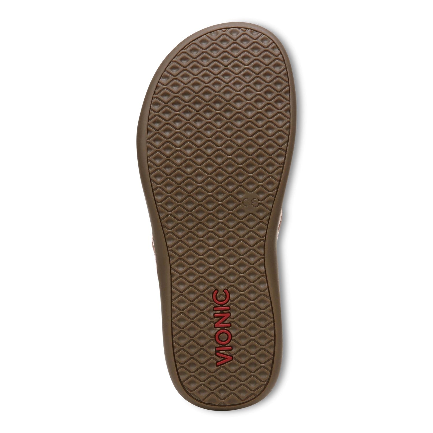 Vionic Tide II - Women's Leather Orthotic Sandals - Orthaheel - Pale Blush - 7 bottom view