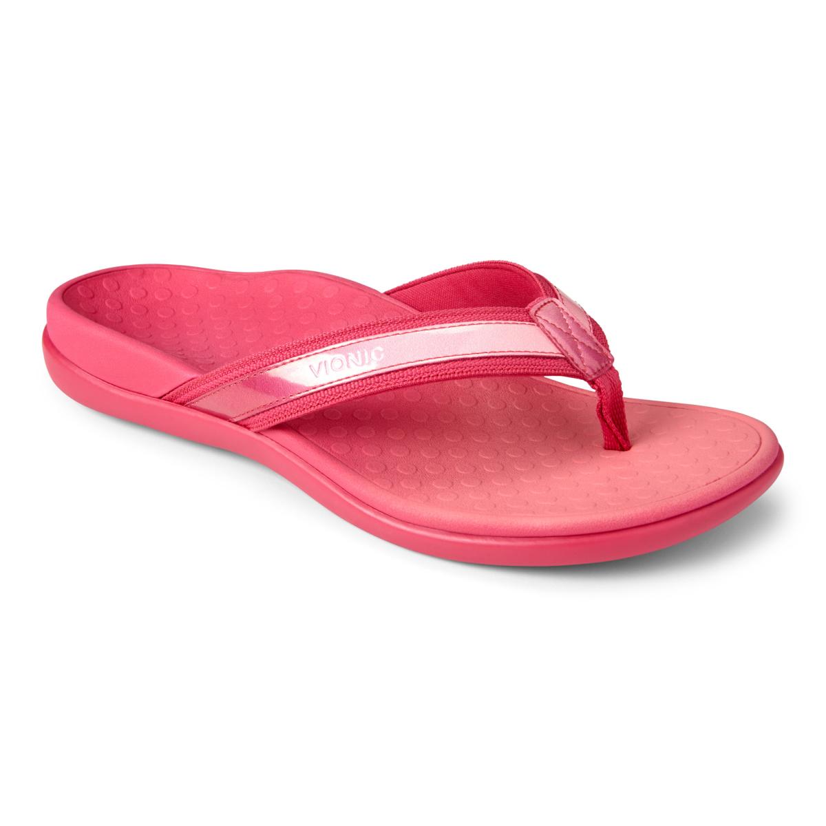 Vionic Tide II - Women's Leather Orthotic Sandals - Orthaheel - Pink Ombre - 1 main view