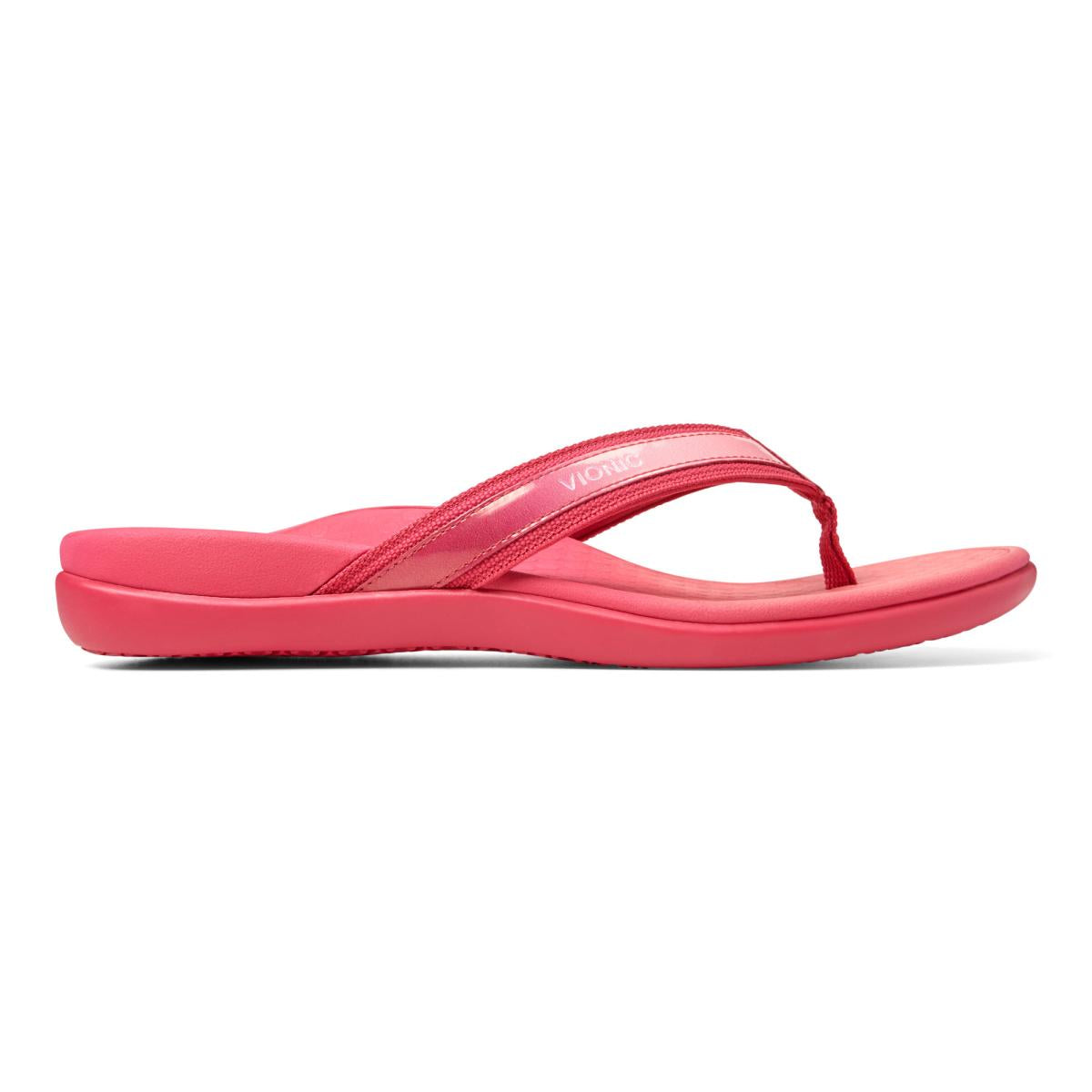 Vionic Tide II - Women's Leather Orthotic Sandals - Orthaheel - Pink Ombre - 4 right view
