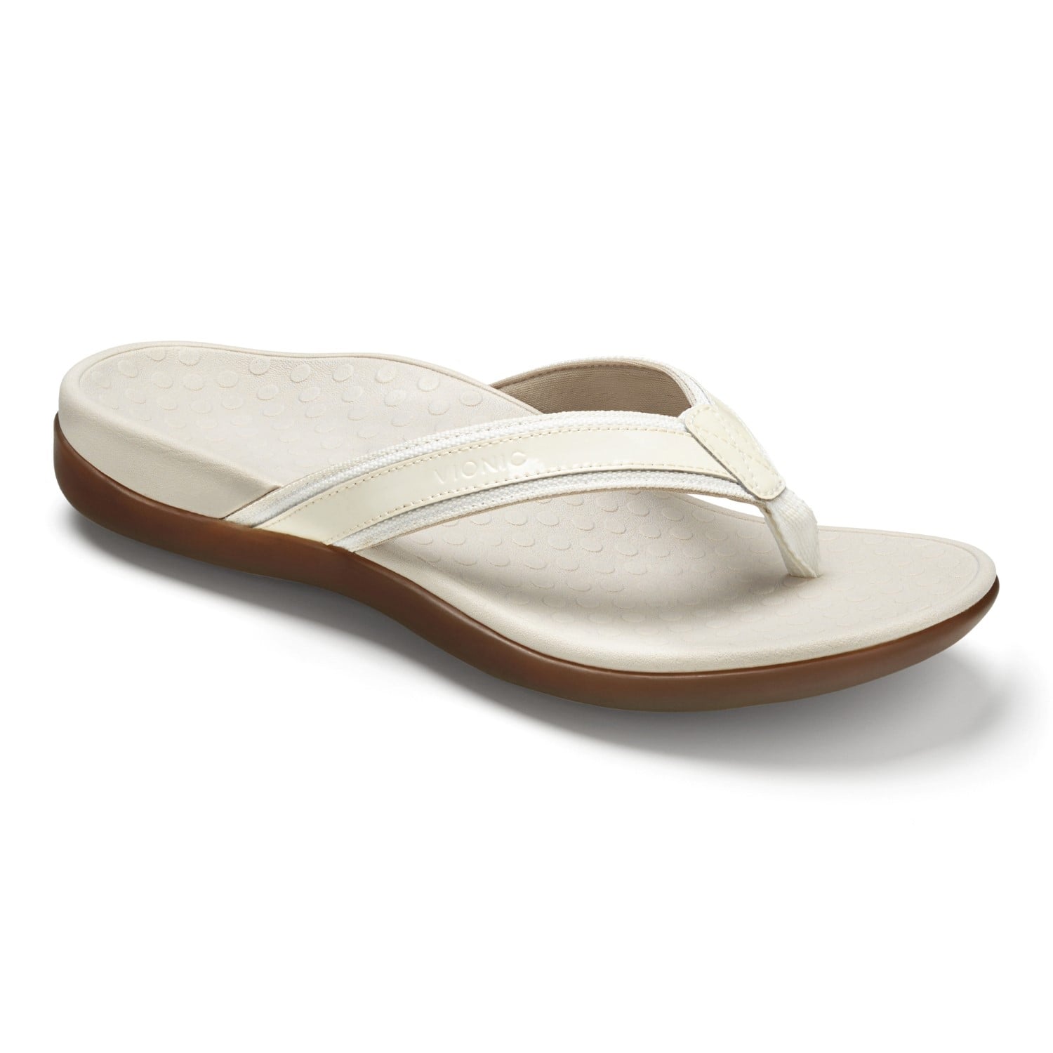 Vionic Tide II - Women's Leather Orthotic Sandals - Orthaheel in White