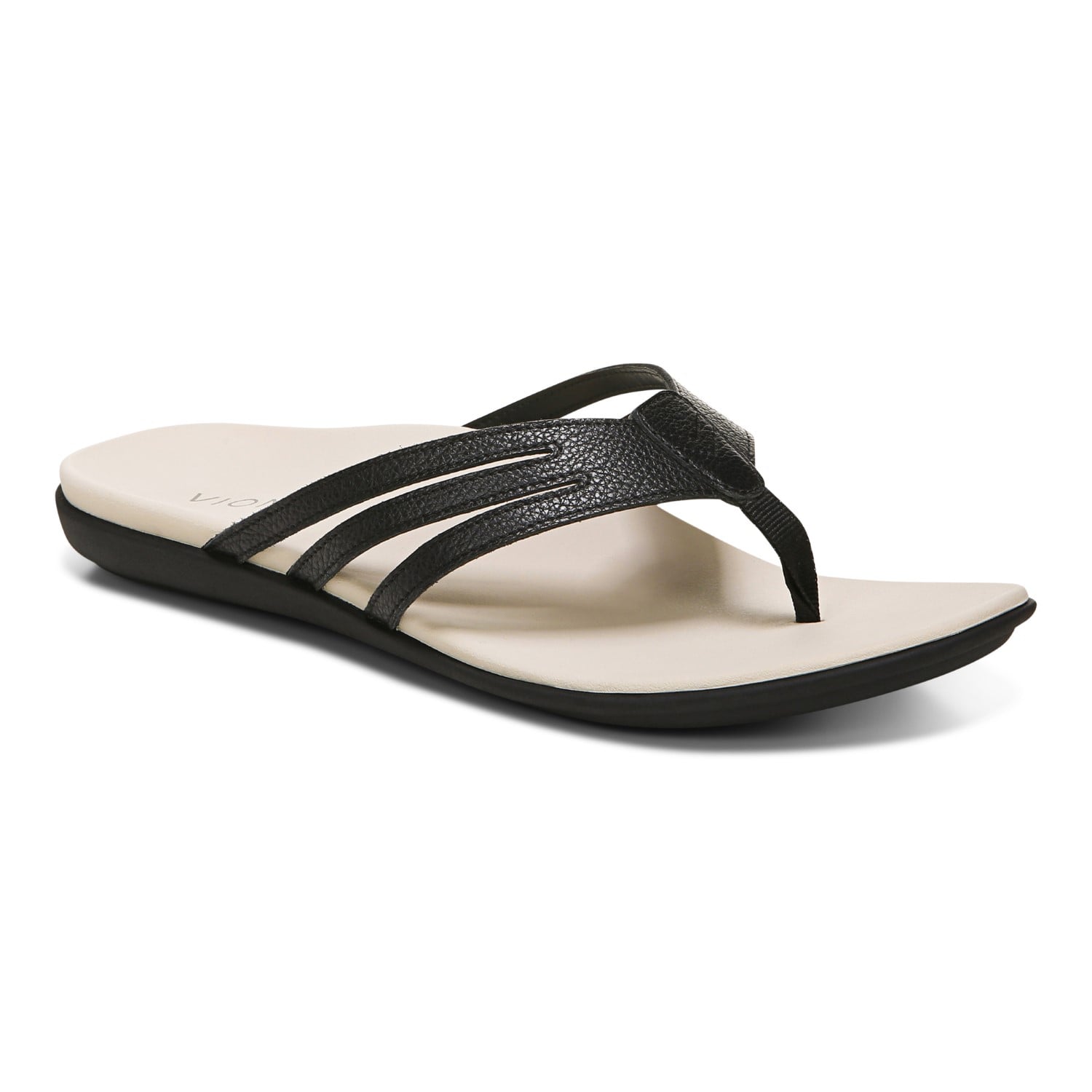 Vionic Alta Women's Toe Post Orthotic Sandals - Black - 1 profile view
